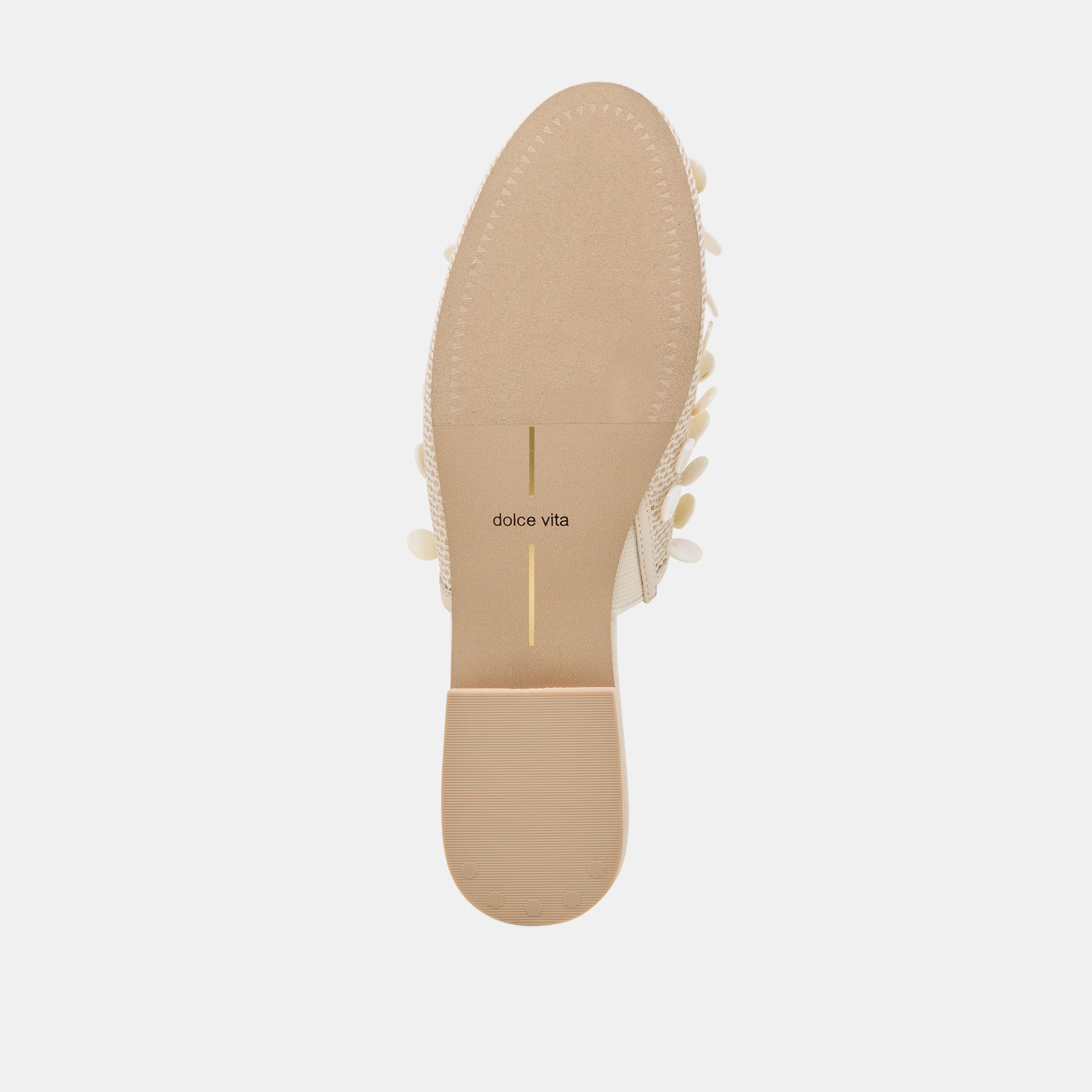 ROVA BEAD FLATS IVORY DISC MESH Women's Fashion Sandals - Perfect for Summer Outfits, Beach Vacations & Casual Wear