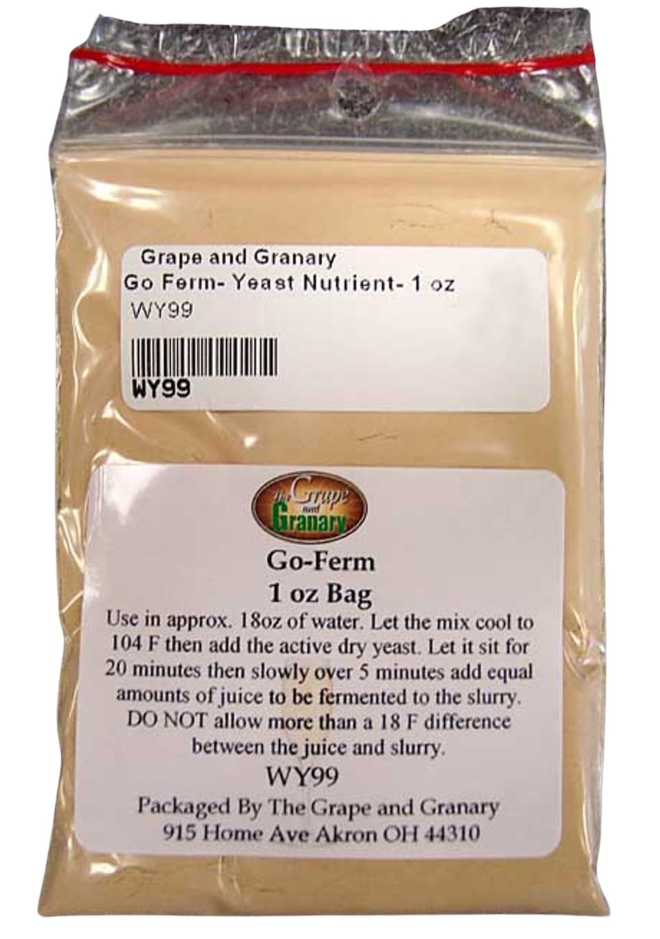Go Ferm Nutrient - 1 oz | Premium Yeast Nutrient for Wine & Beer Making | Enhance Fermentation for Home Brewing & Winemaking