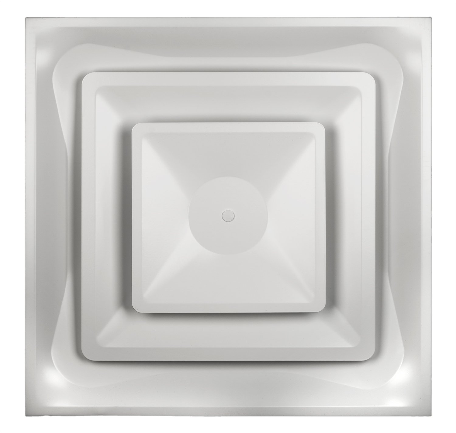 Accord Ventilation 95206WI Steel 2-Cone Fixed-Pattern 6-Inch Collar and Insulation T-Bar Diffuser - HVAC Air Vent for Ceiling Installation in Offices, Homes, and Commercial Spaces
