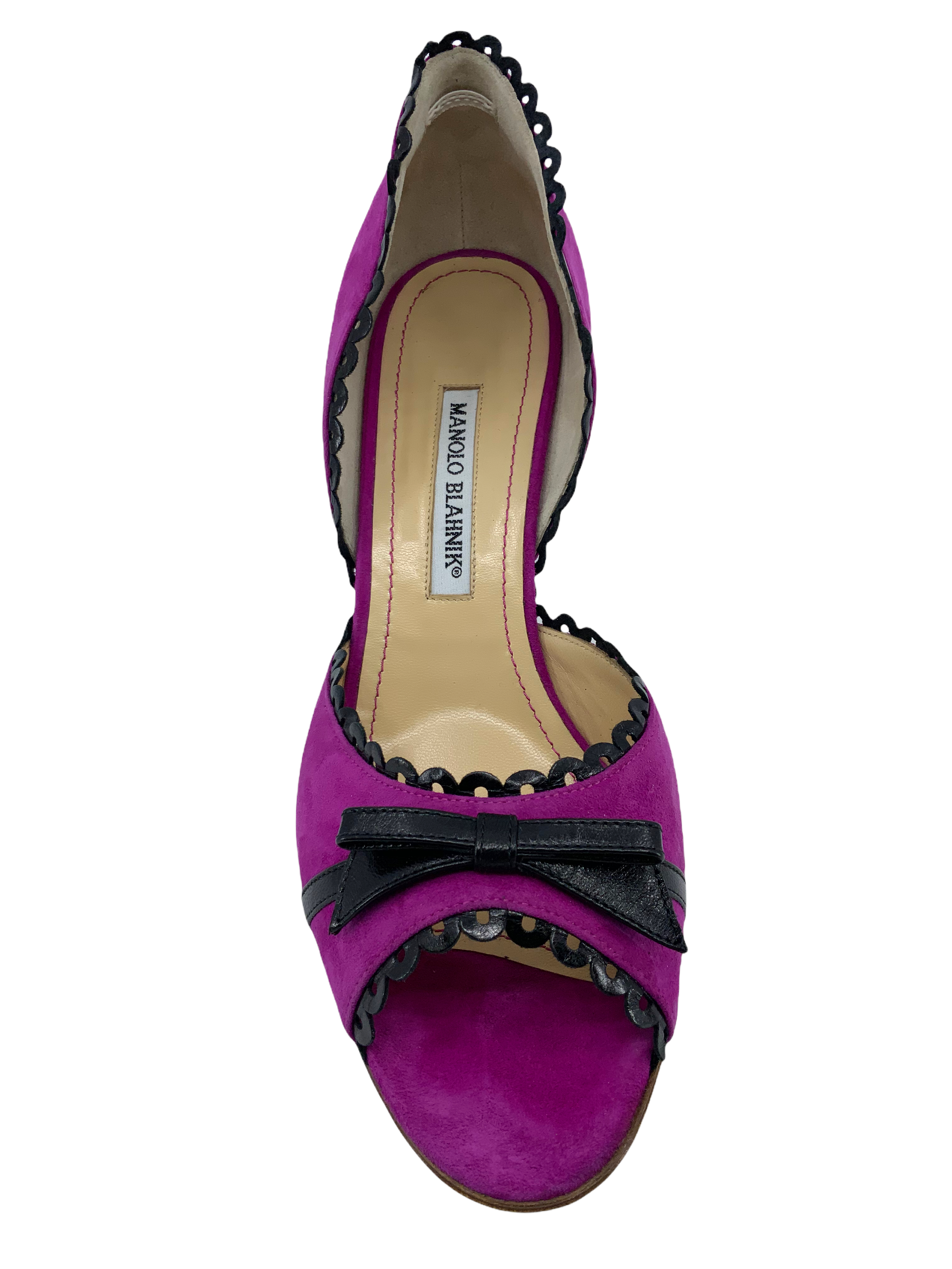 Manolo Blahnik Suede d'Orsay Pumps Women's Size 10.5 - Elegant High Heels for Evening Parties & Formal Events