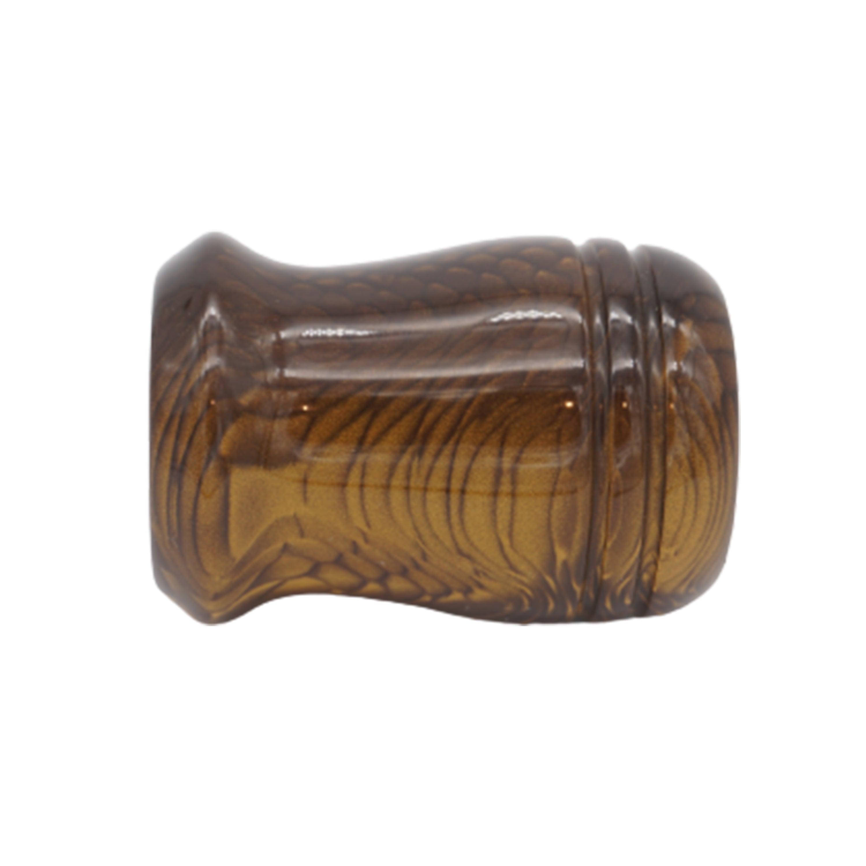 Premium Burnt Gold Snakeskin Shaving Brush Handle - Handcrafted for 24mm & 26mm Knots - Perfect for Wet Shaving & Luxury Grooming Gifts