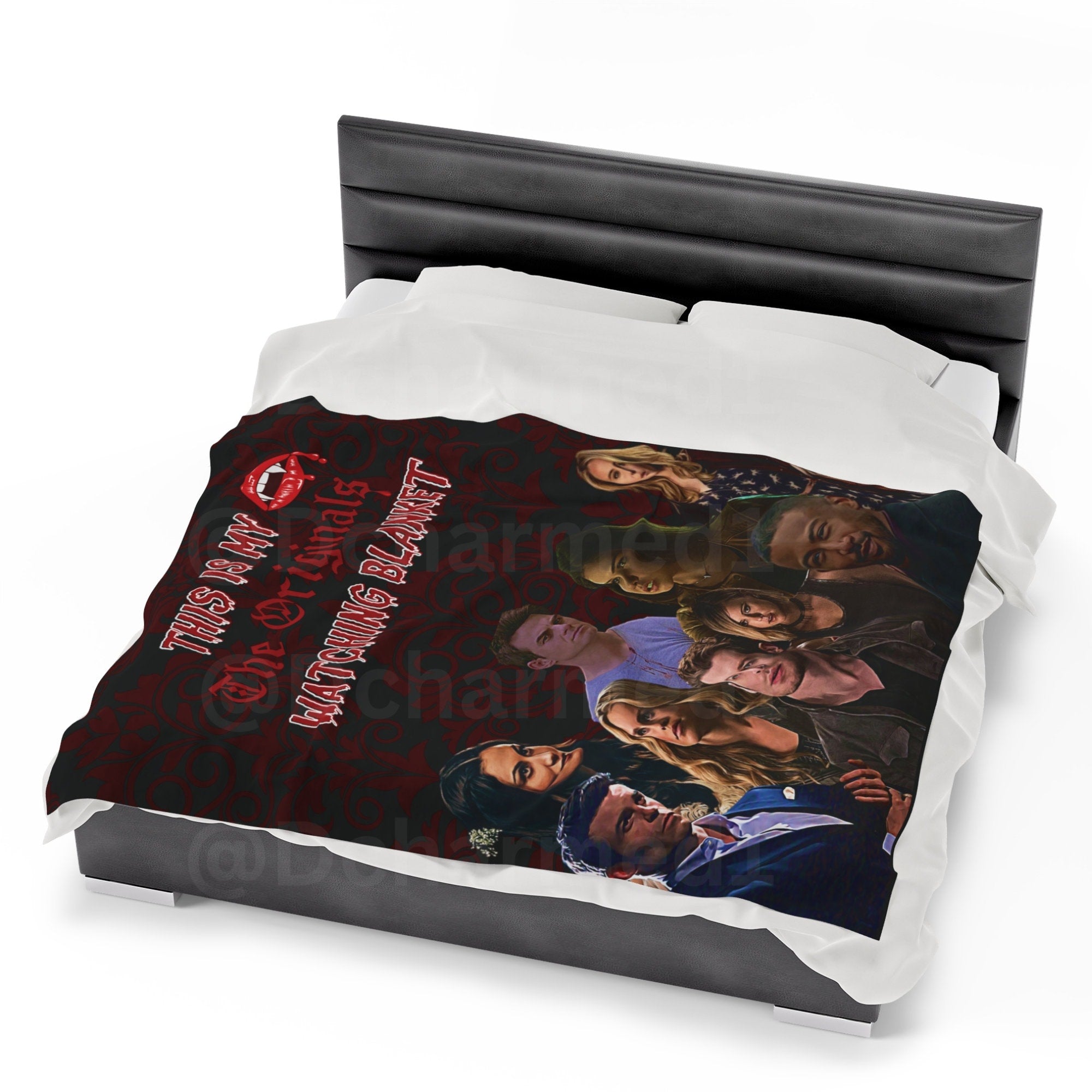 The Originals & Vampire Diaries Cozy Fleece Blanket - Damon Salvatore & Klaus Mikaelson TVD Merch - Perfect Gift for Vampire Diaries Fans - Great for Movie Nights, Sleepovers & Cold Weather