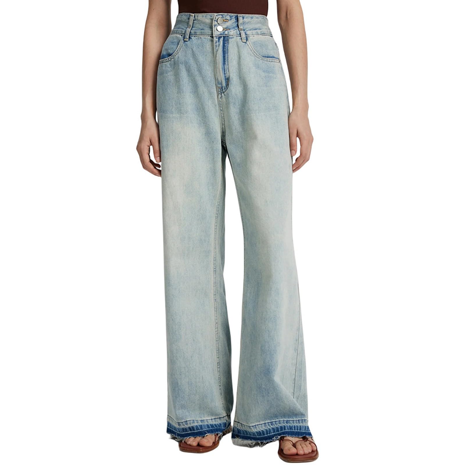 Women's High Waisted Straight Leg Jeans - Stretchy Denim Pants with Pockets for Petite/Regular/Tall Sizes | Comfortable Casual Wear for Work, Dating & Everyday Outfits