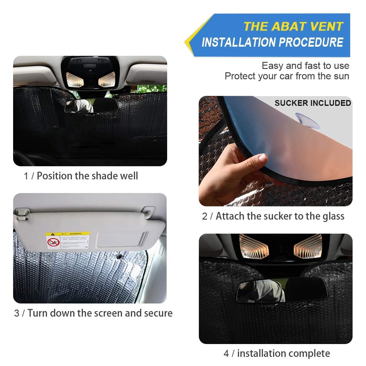 **Foldable Horse Sunflower Car Sun Shade for Windshield - UV Protection, 55x27.6 Inches, Polyester - Perfect for Summer Road Trips & Parking**
