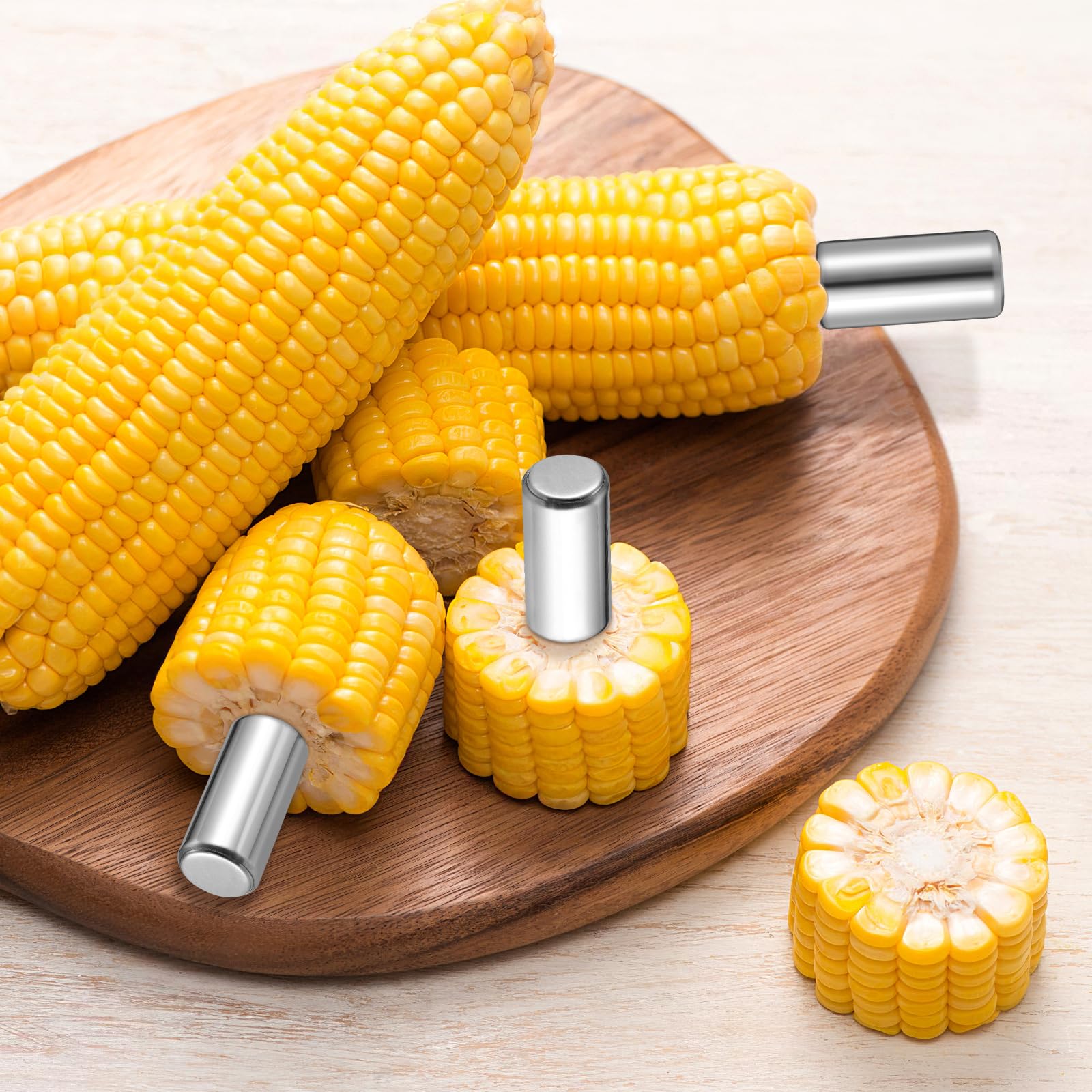 10Pcs Stainless Steel Corn Cob Holders - BBQ Forks & Skewers for Grilling, Camping, Picnics - Perfect for Outdoor Cooking, Home Parties & Backyard Barbecues