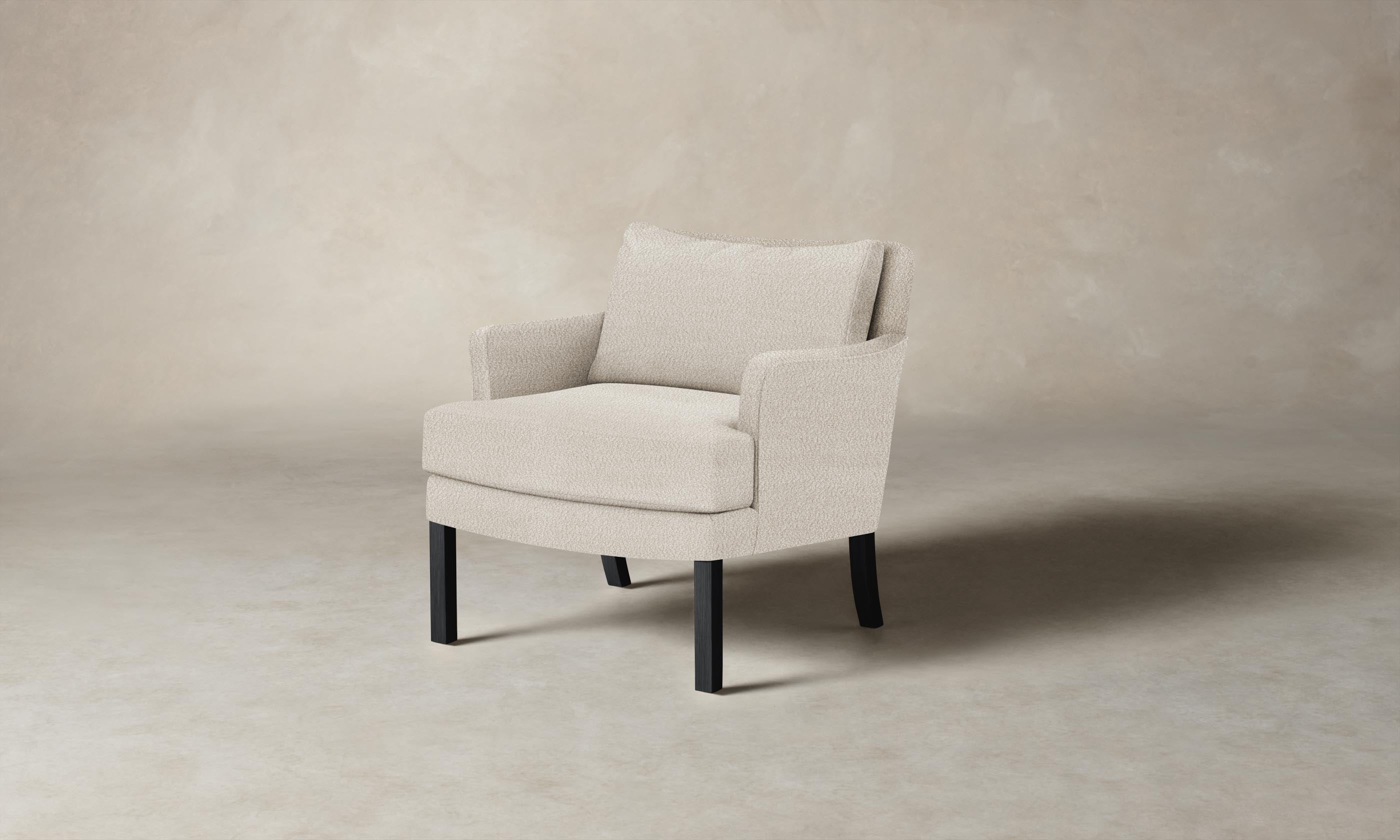 Kaye Chair - Italian Bouclé Fossil Fabric Upholstered Accent Chair for Living Room, Bedroom & Office | Modern Comfort Seating