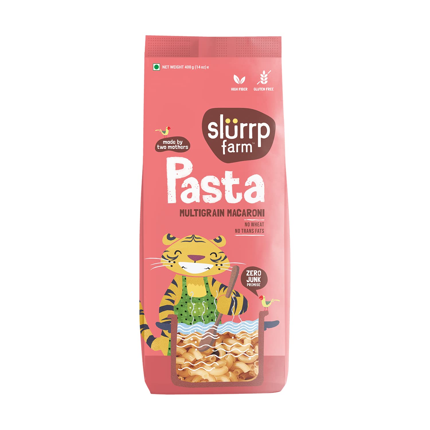 Slurrp Farm Gluten Free Multigrain Pasta - Healthy Brown Rice & Corn Macaroni | 400g | No Maida | Perfect for Vegan, Keto & Allergy-Friendly Diets | Great for Salads, Soups & Family Dinners