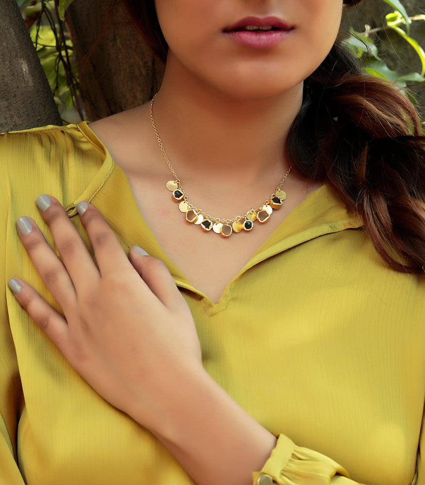 Drops of Nature Necklace - Handmade Bohemian Pendant Jewelry for Women, Natural Stone Beaded Necklace | Perfect for Boho Chic Outfits, Festivals & Everyday Wear