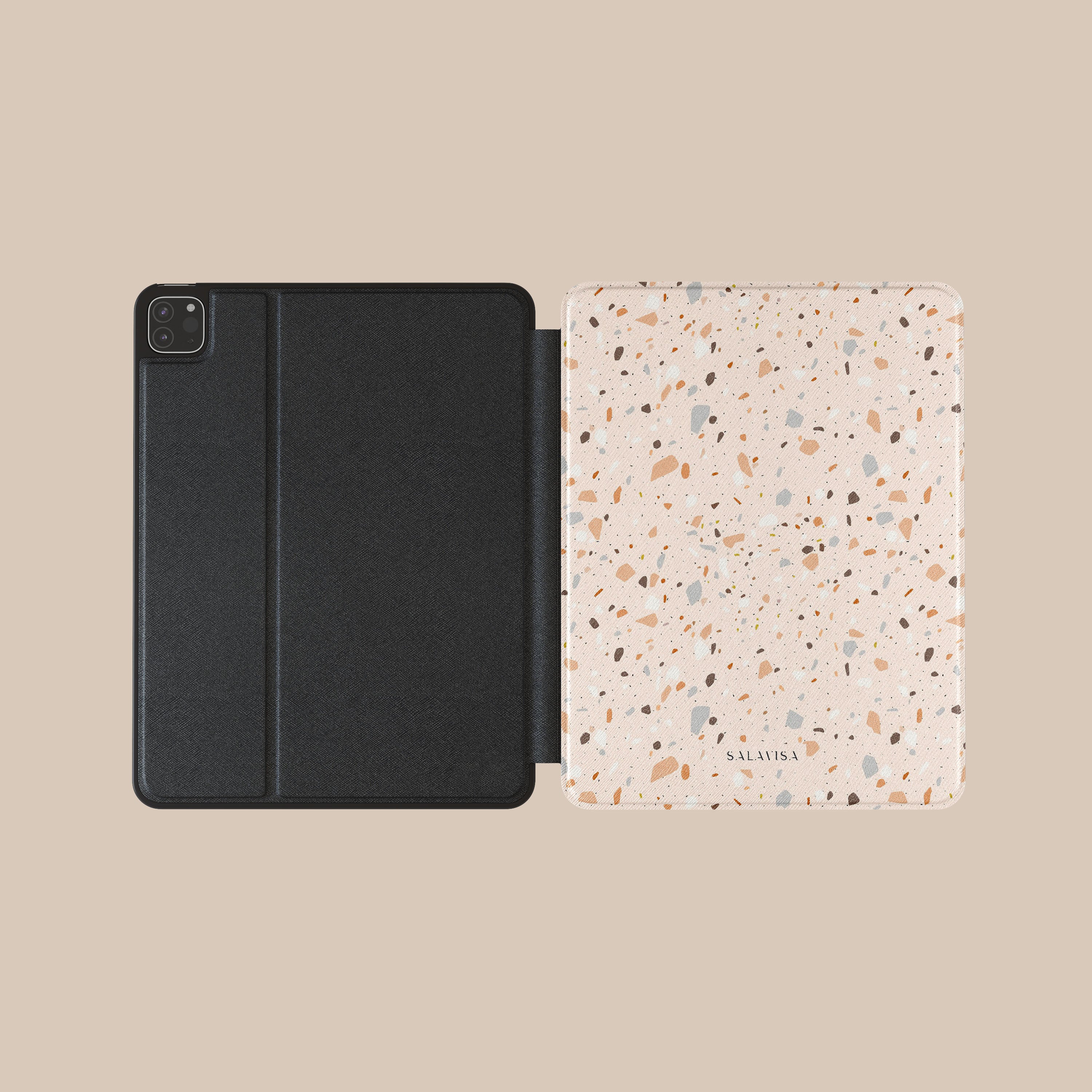 Stylish Pink Terrazzo Pattern iPad Case - Durable Protective Cover for iPad Air/Pro (6th-12th Gen) | Perfect for Work, Travel & Home Use