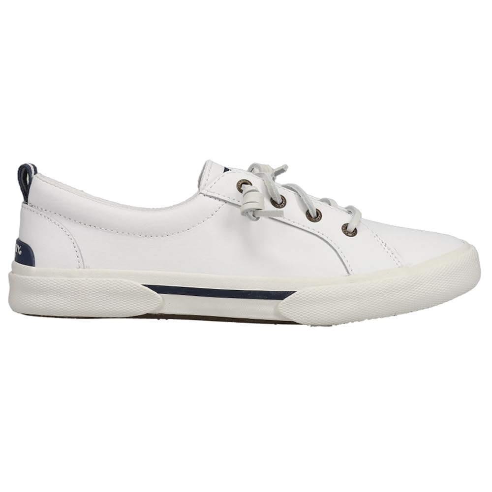 Sperry Women's Pier Wave LTT Lace-Up Sneakers - White Casual Shoes for Walking, Boating & Everyday Wear