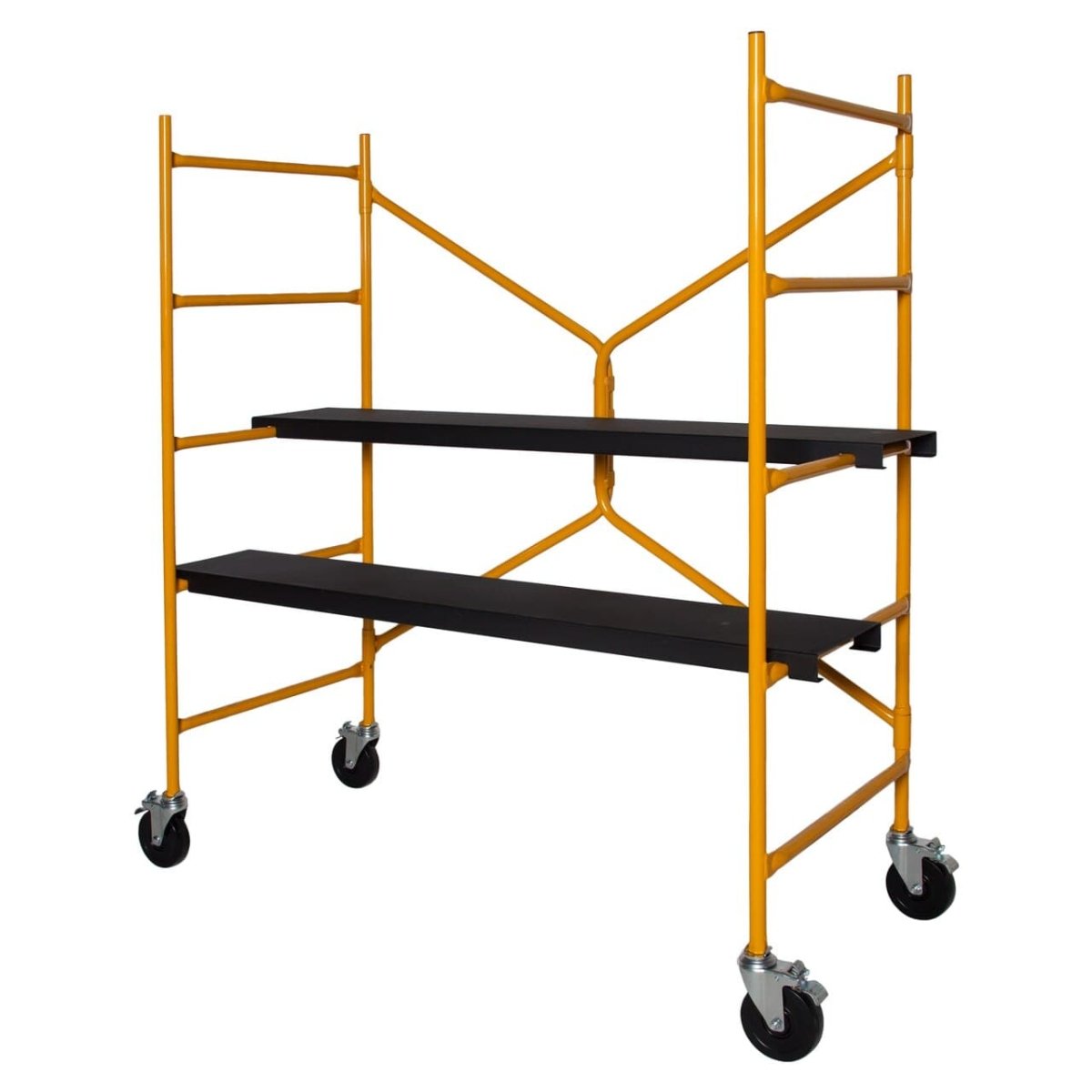 5 ft. Mobile Workstand - Adjustable Height Rolling Ladder for Home & Workshop Use - Perfect for Painting, Shelving, and DIY Projects