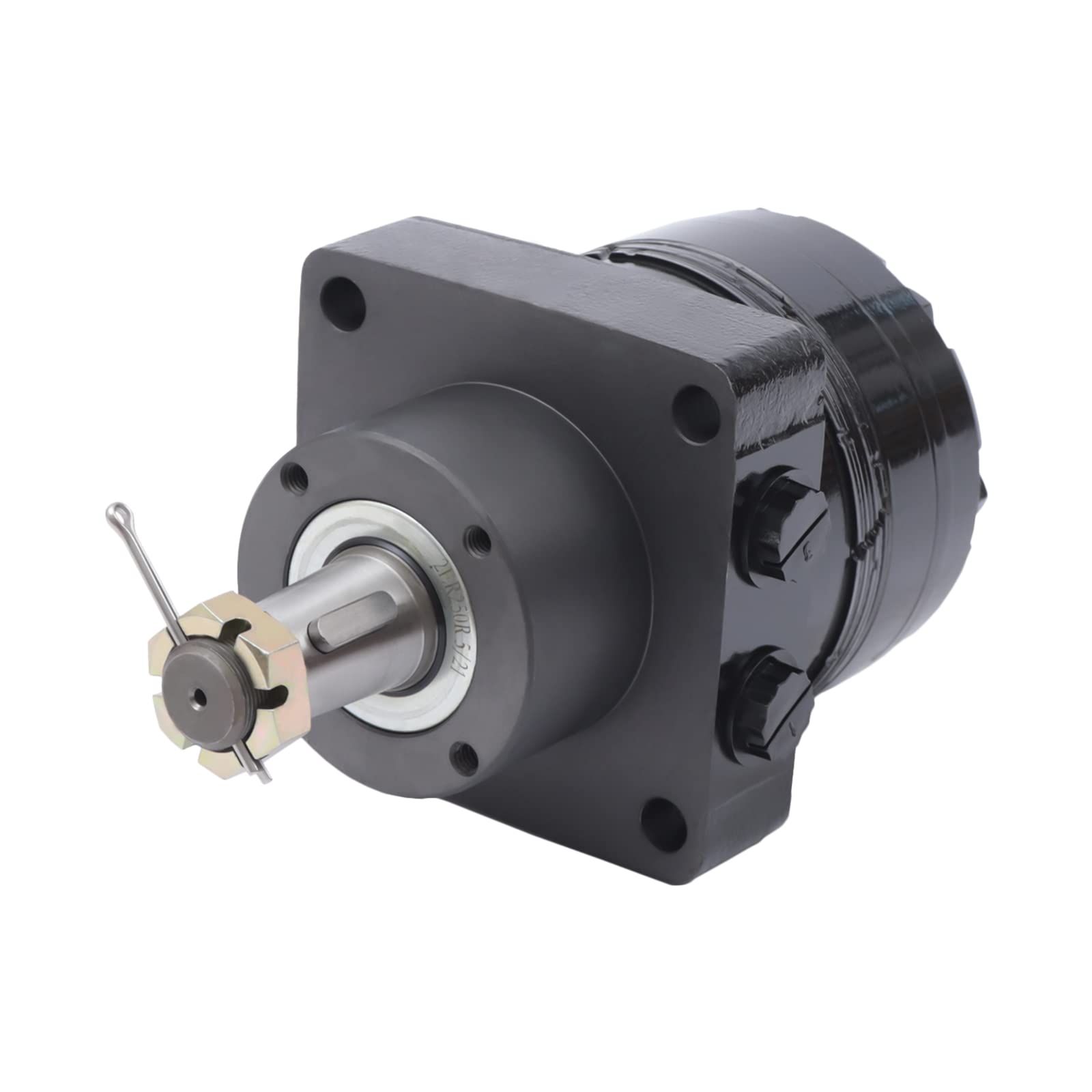 Heavy Duty Black Hydraulic Wheel Motor - Cast Iron Construction - Compatible with 737 757 777 797 7200 7400 8500 Aircraft - OEM TCA12678 TCA17739 Replacement Part - Ideal for Aircraft Maintenance & Repair Operations