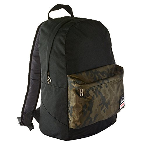 Alpine Swiss Midterm Backpack for School & College - Durable Bookbag with 1 Year Warranty - Black Camo Design - Perfect for Students, Travel & Outdoor Adventures