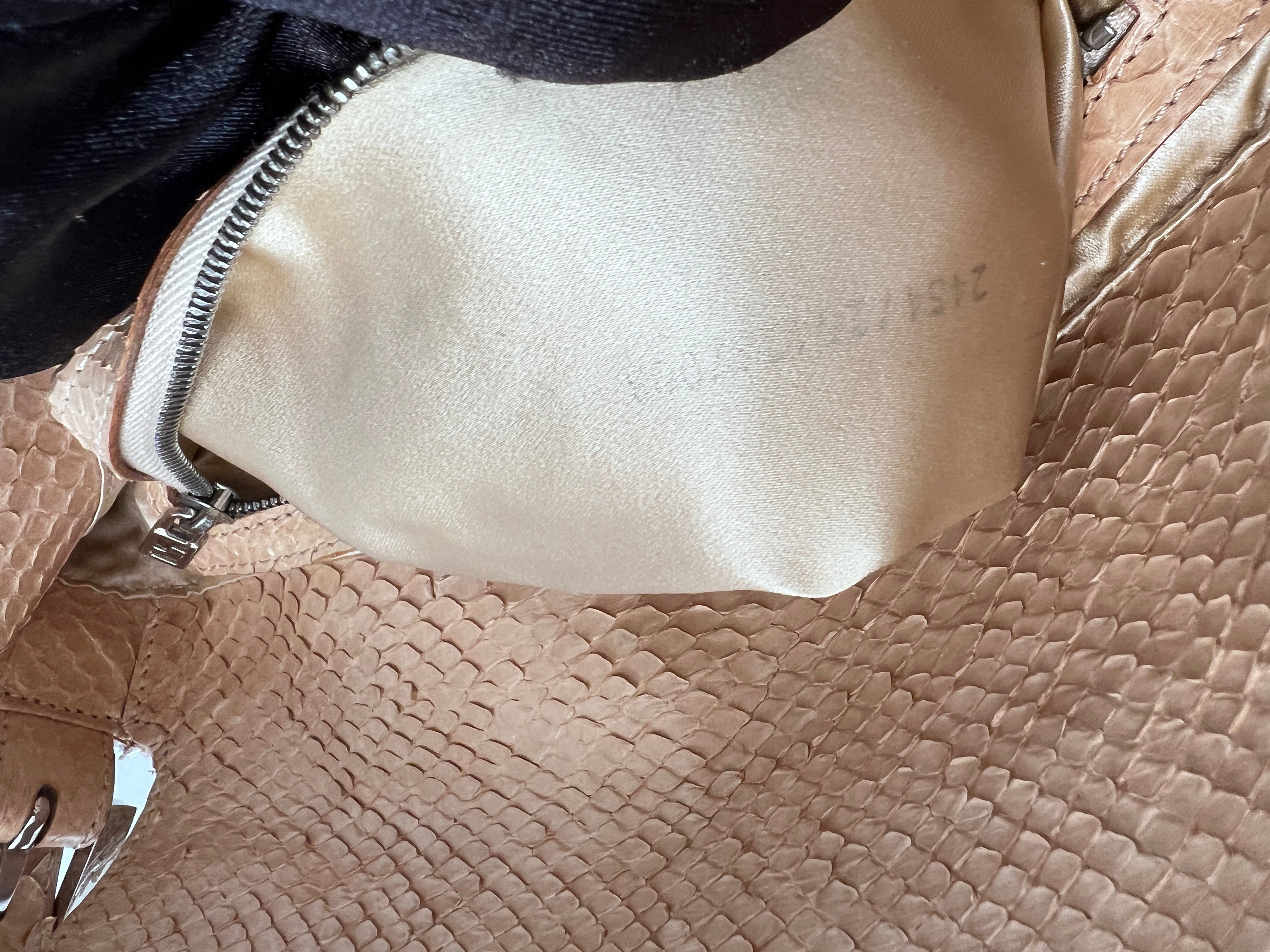 Fendi Champagne Sequin Baguette Bag - Luxury Evening Clutch for Women, Perfect for Parties, Weddings & Special Occasions