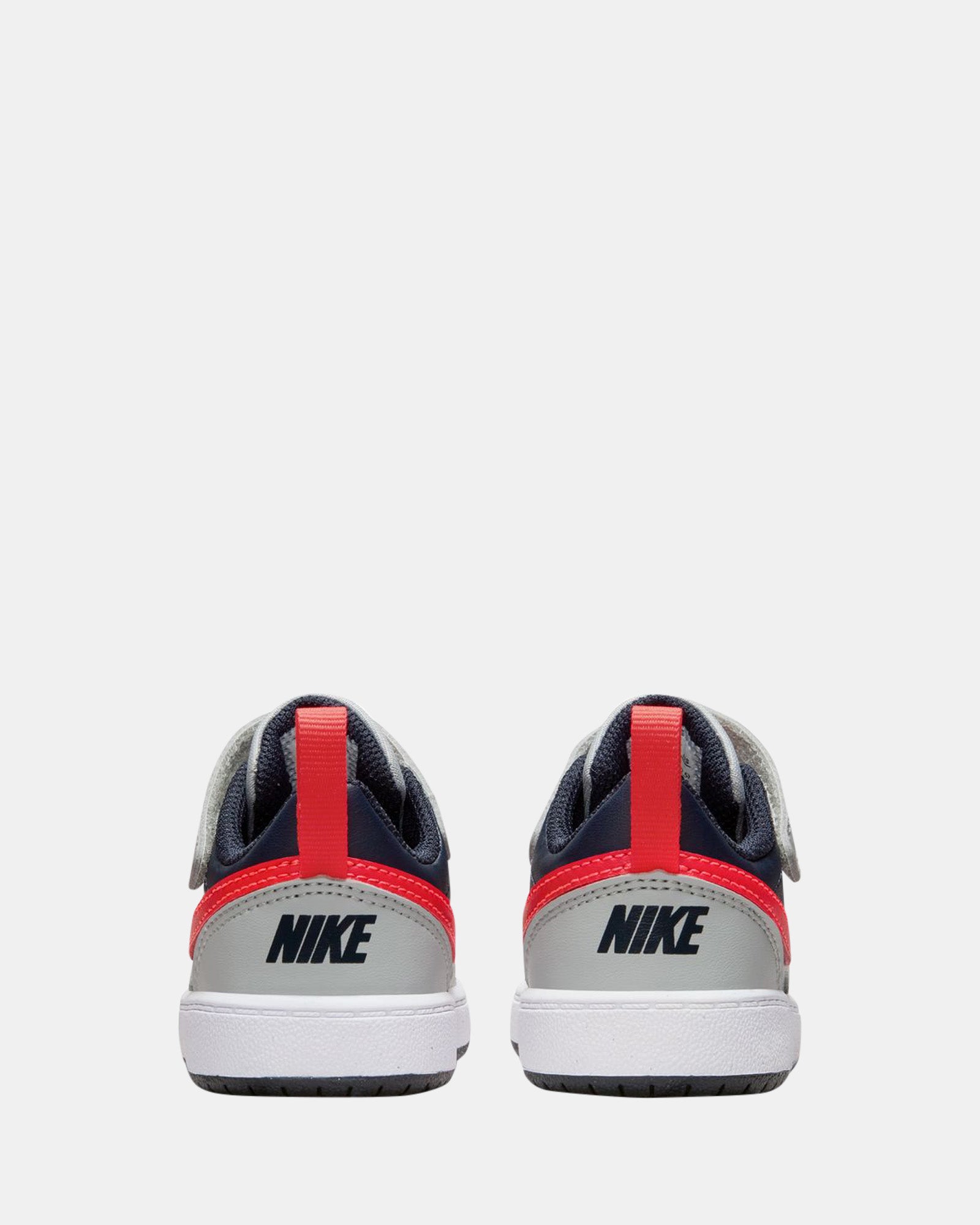 Nike Court Borough Low Recraft Infant Sneakers - Smoke Grey/Crimson/Obsidian - Comfortable & Stylish Kids Shoes for School, Play & Everyday Wear