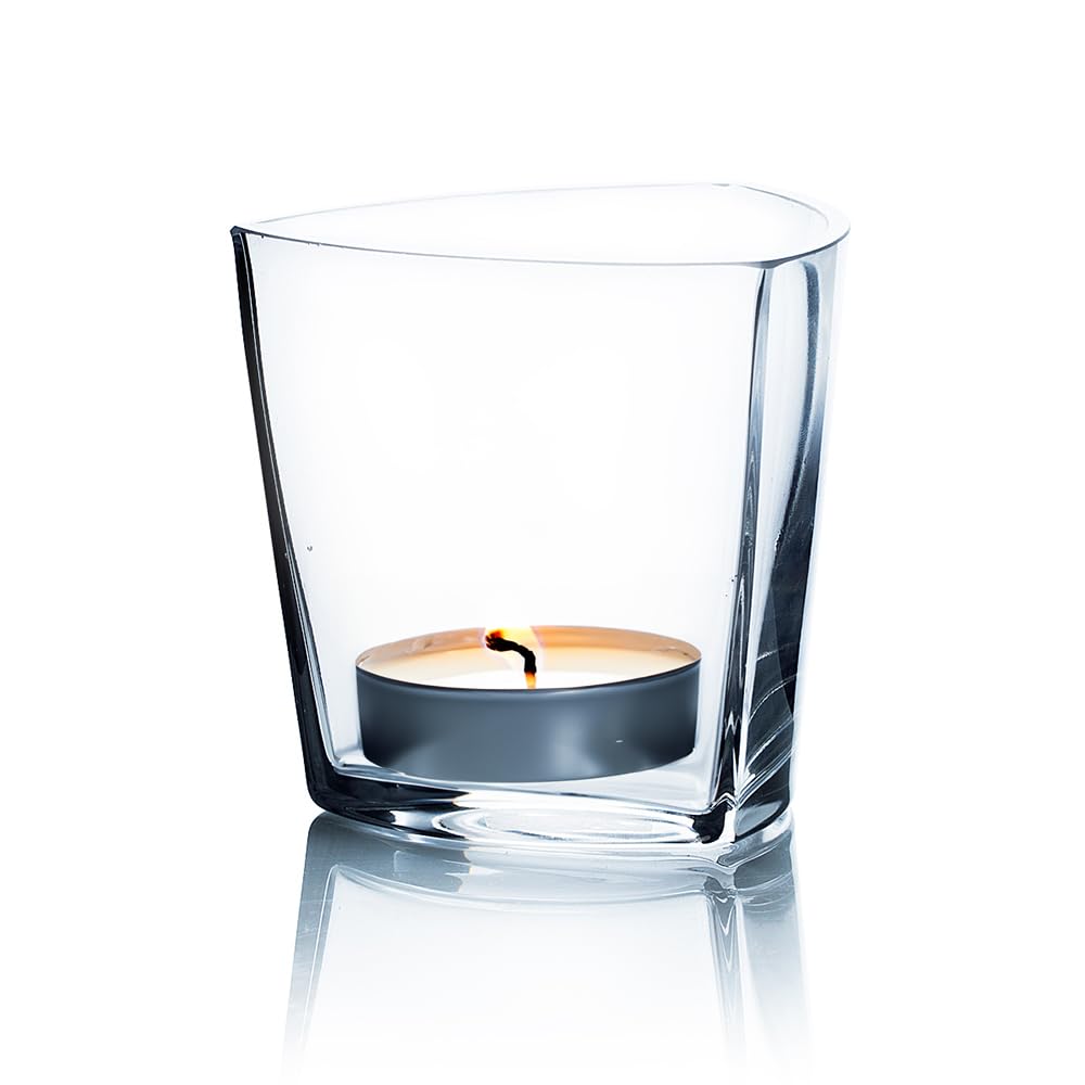 WGVI 24-Pack Clear Glass Tea Light Candle Holders - 4