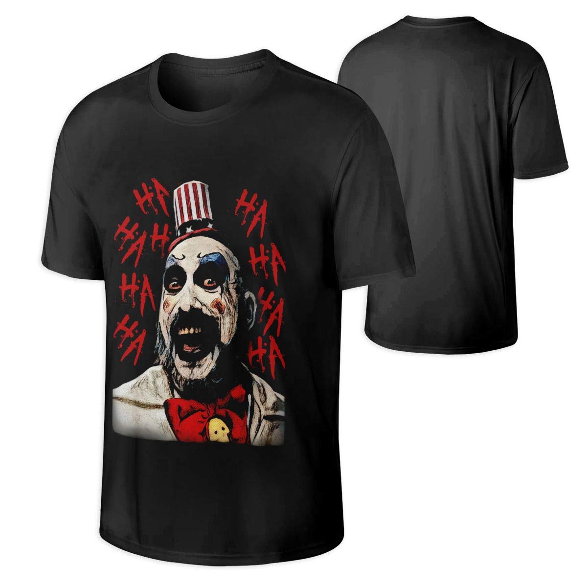 Captain Spaulding T-Shirt for Men - Vintage Horror Movie Fan Tee - Short Sleeve Summer Graphic T-Shirt (Black) - Perfect for Halloween, Cosplay & Horror Conventions