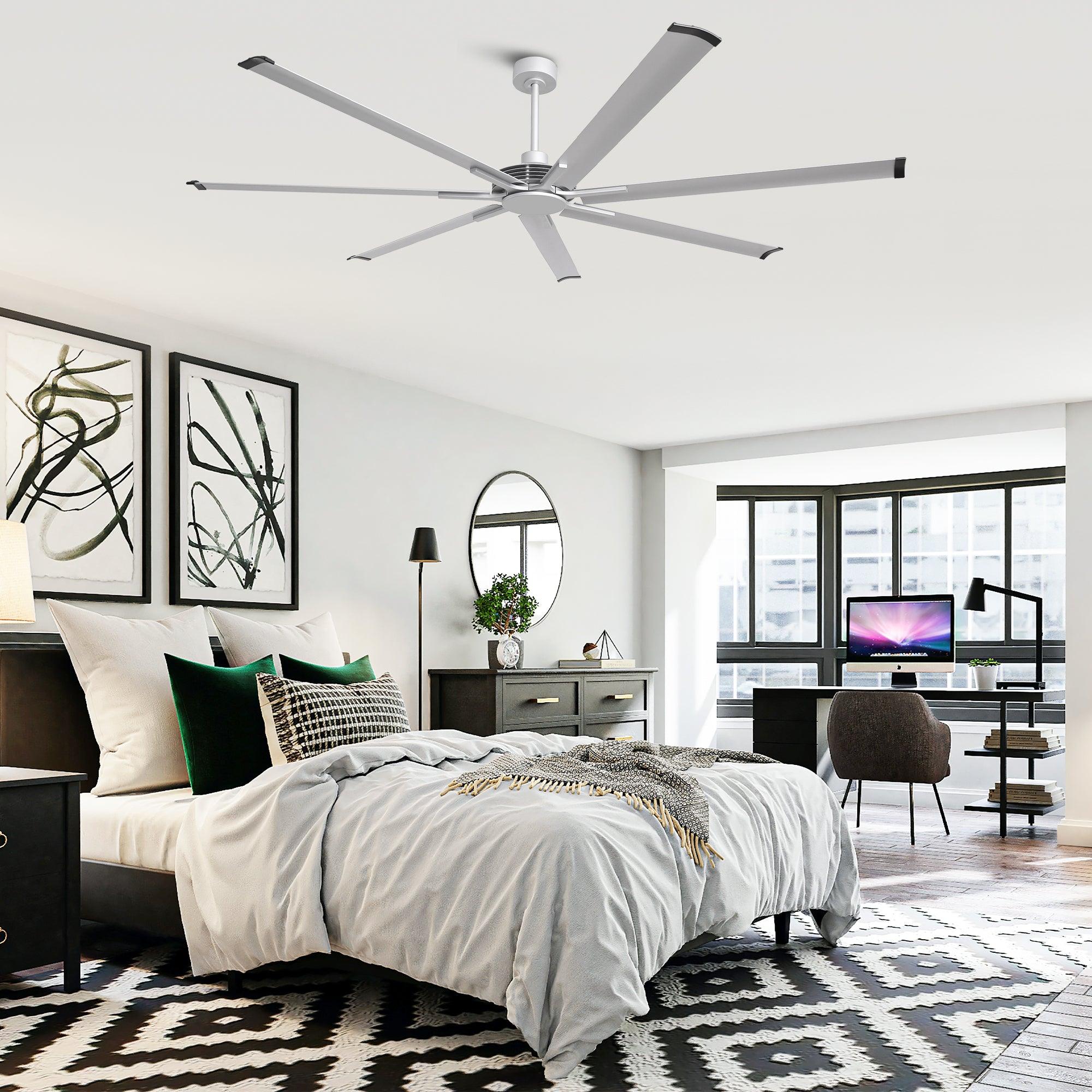 84 Inch & 100 Inch Large Ceiling Fan with Remote Control - Ultra Quiet, High Airflow for Living Room, Bedroom, or Outdoor Patio