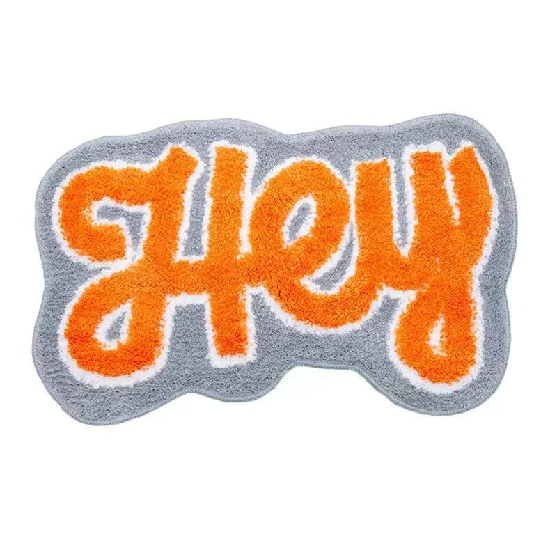 Hey Fluffy Tufted Accent Rug - Soft Plush Shaggy Area Carpet for Living Room, Bedroom, Nursery - Cozy Home Decor for Kids Room & Dorm