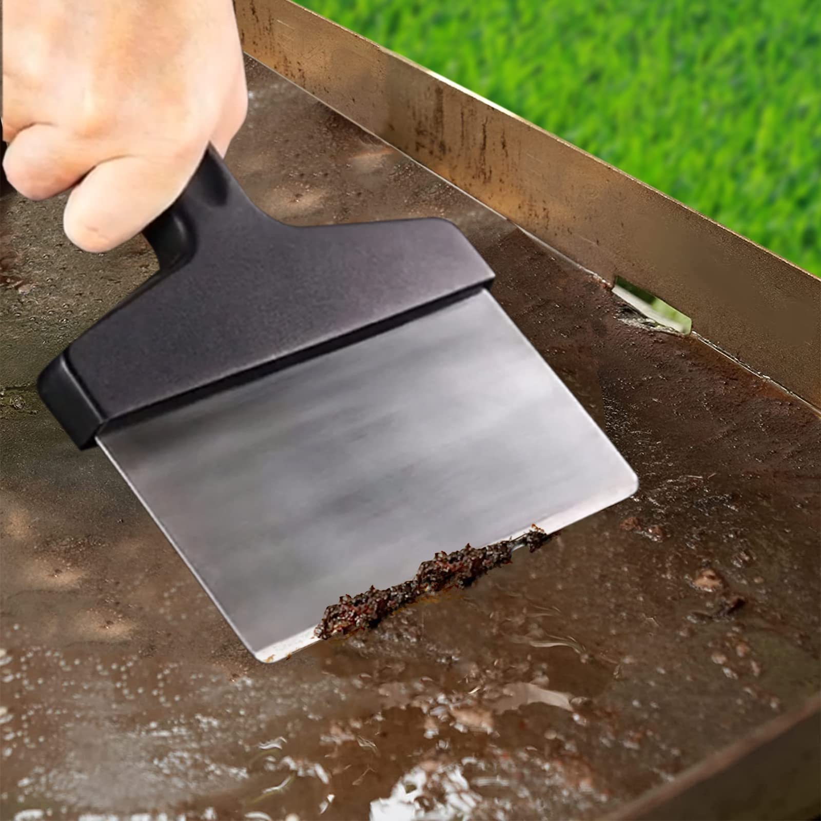**15-Piece Heavy Duty Blackstone Griddle Cleaning Kit - Grill Stone, Scraper & Stainless Steel Brush for Flat Top Grills - Perfect for Outdoor BBQ & Camping Cooking**