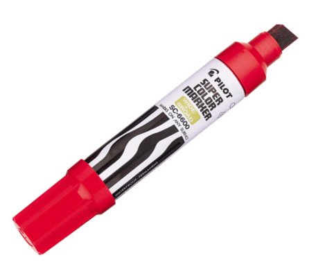 Pilot Pen 43300 Jumbo Permanent Marker - Red (SC6600-RED) - Bold, Waterproof Ink for Art, Labeling & DIY Projects