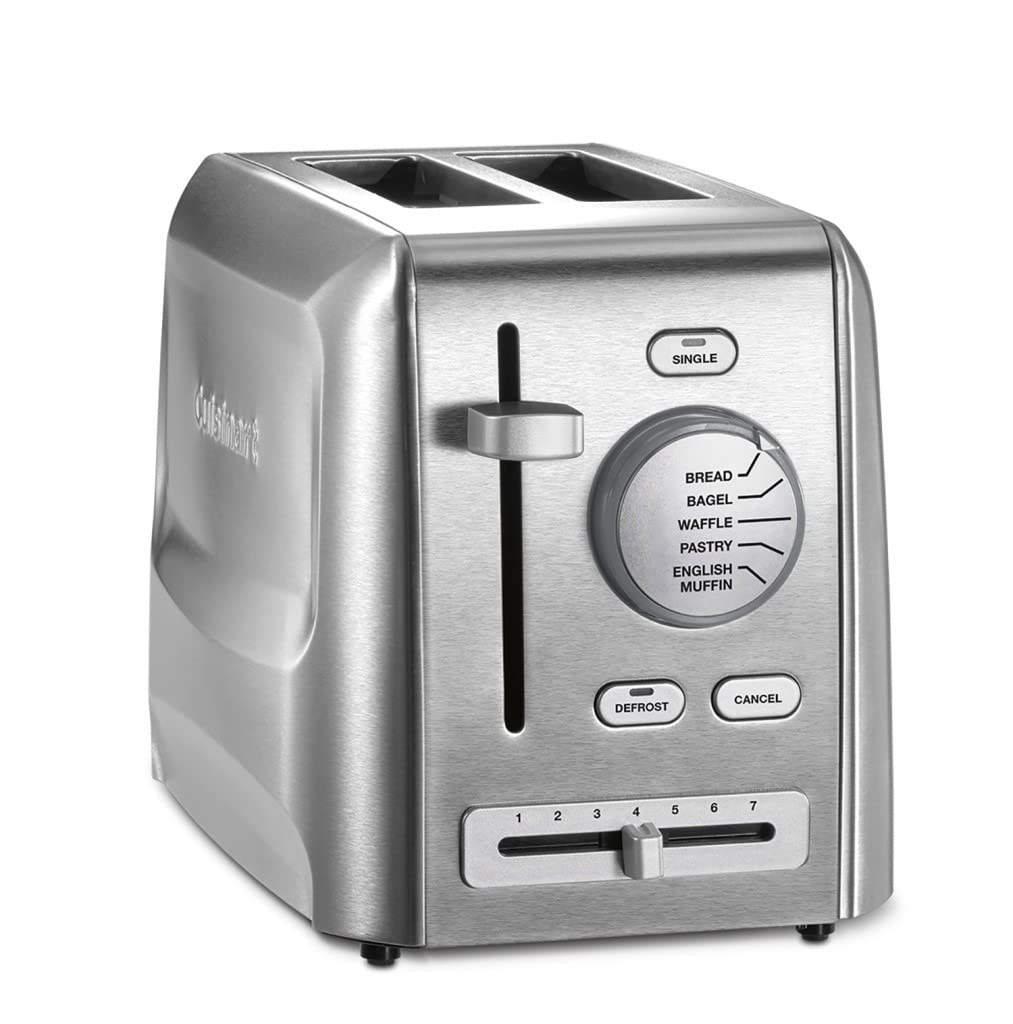 Cuisinart CPT-620 2-Slice Custom Select Toaster & CSB-179 Smart Stick Variable Speed Hand Blender Set - Stainless Steel Kitchen Appliances for Breakfast Smoothies and Quick Meals