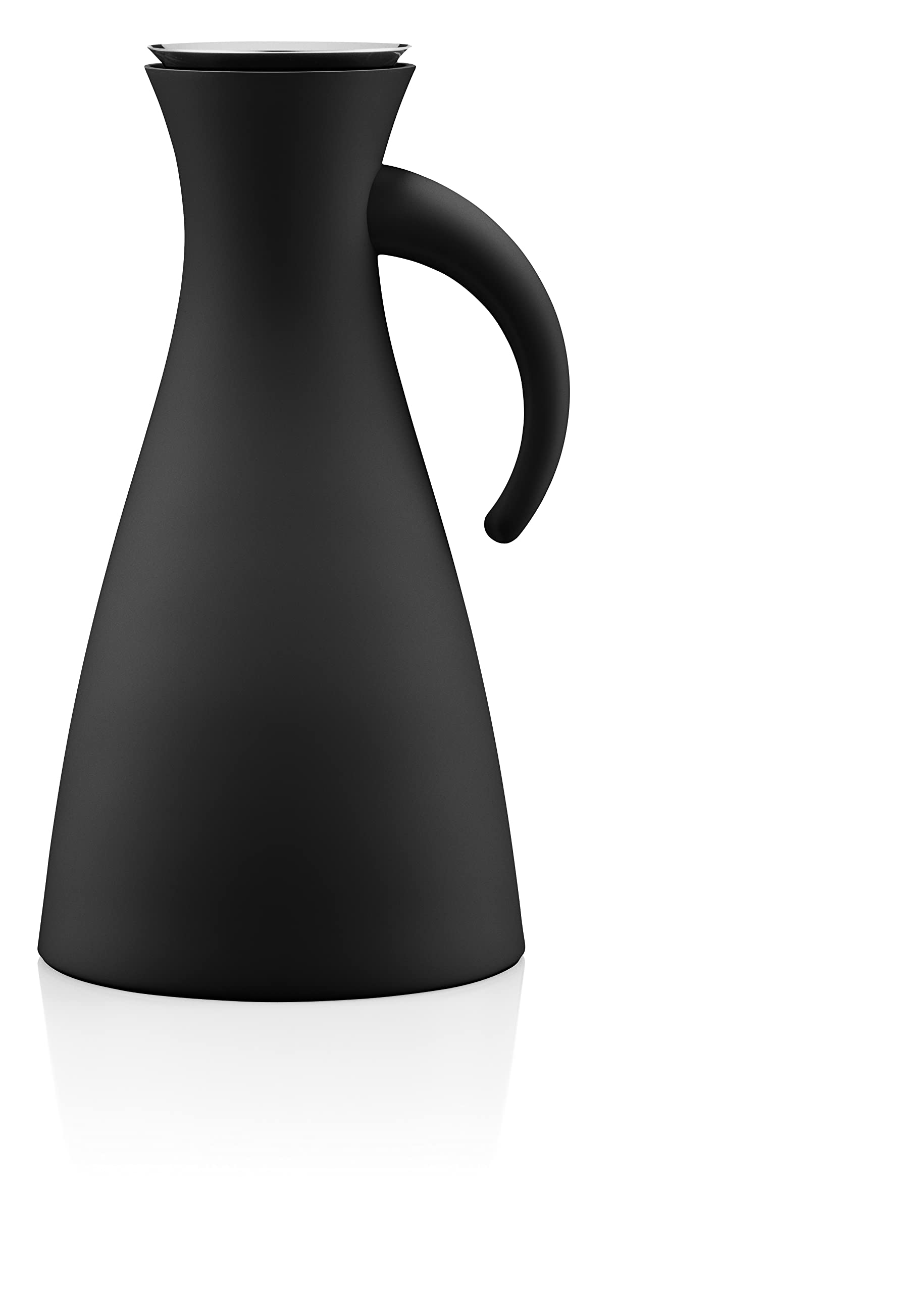 Eva Solo 502801 Vacuum Insulated Stainless Steel Jug - 1 Liter (34 oz) Capacity, Matt Black Finish, 15.5 x 15.5 x 29 cm - Keeps Beverages Hot/Cold for Hours - Perfect for Coffee, Tea, Cocktails & Outdoor Activities