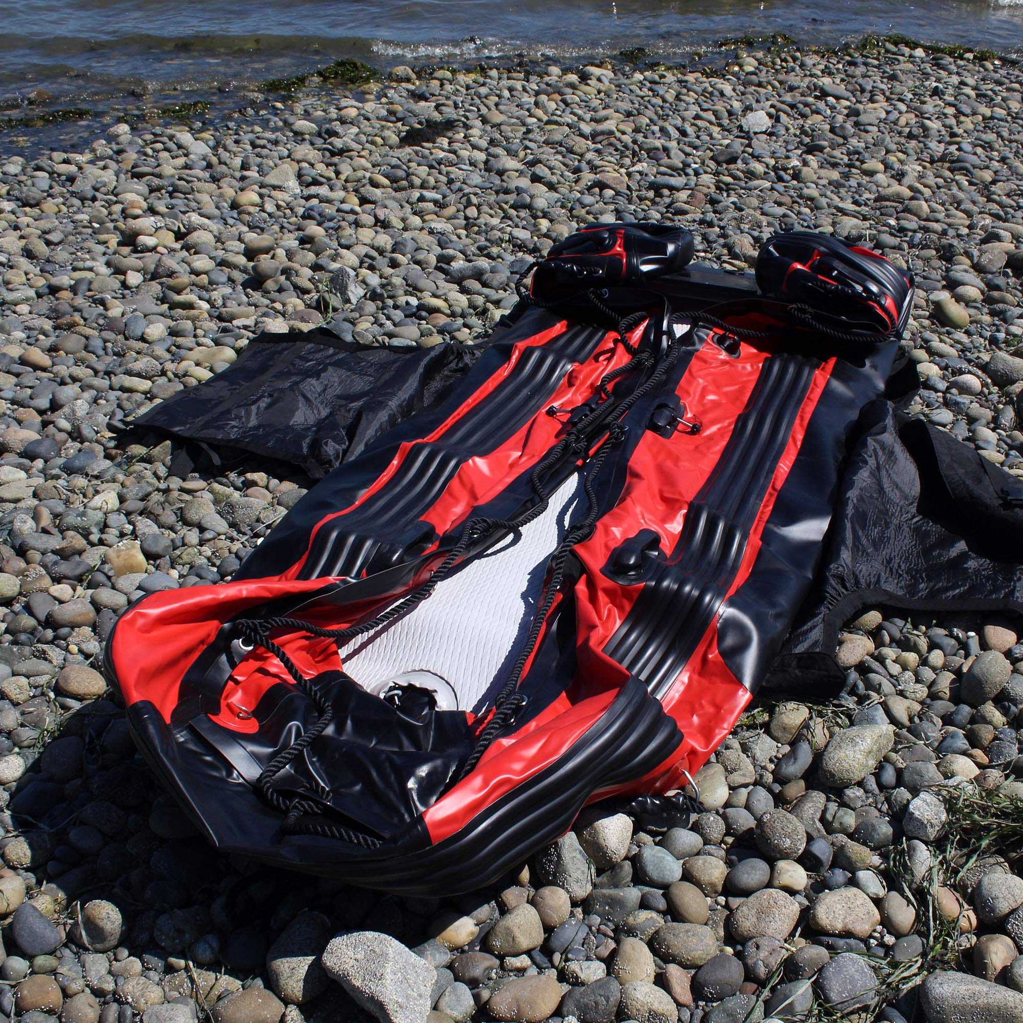 Seamax Foldable Inflatable Boat Storage Bag - Durable Sunlitec Fabric with Reflective Handles for Easy Transport | Perfect for Kayak, Canoe & Water Sports Gear Organization