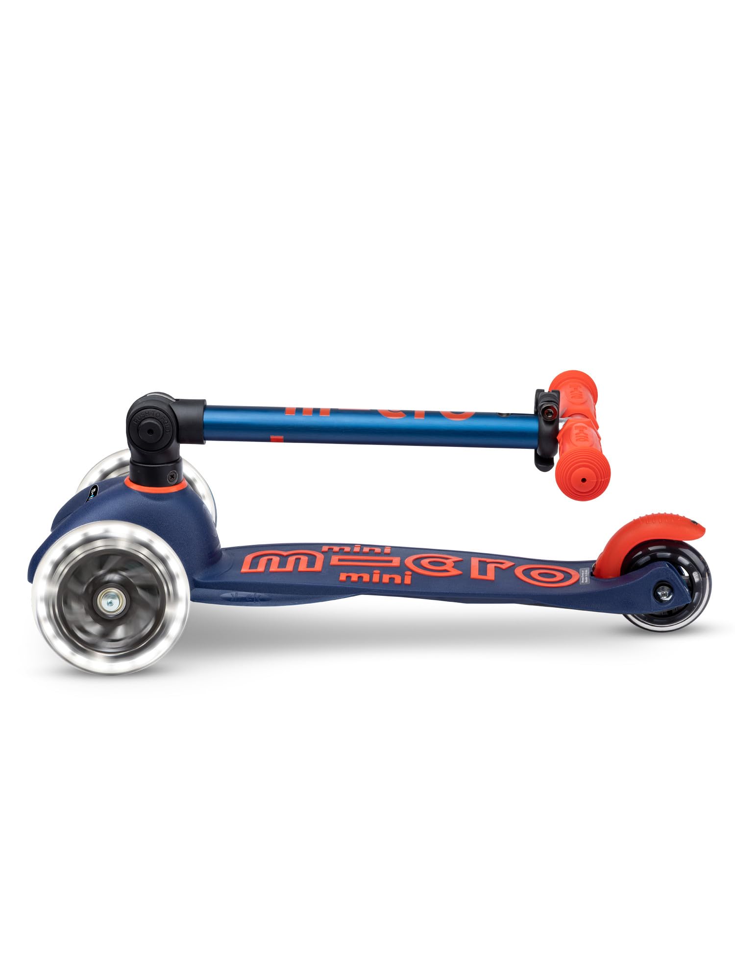 Micro Kickboard Mini Deluxe Foldable LED Scooter for Kids Ages 2-5 | 3-Wheel Lean-to-Steer Swiss-Designed Scooter with Light-Up Wheels | Perfect for Neighborhood Rides, Park Adventures & Learning Balance