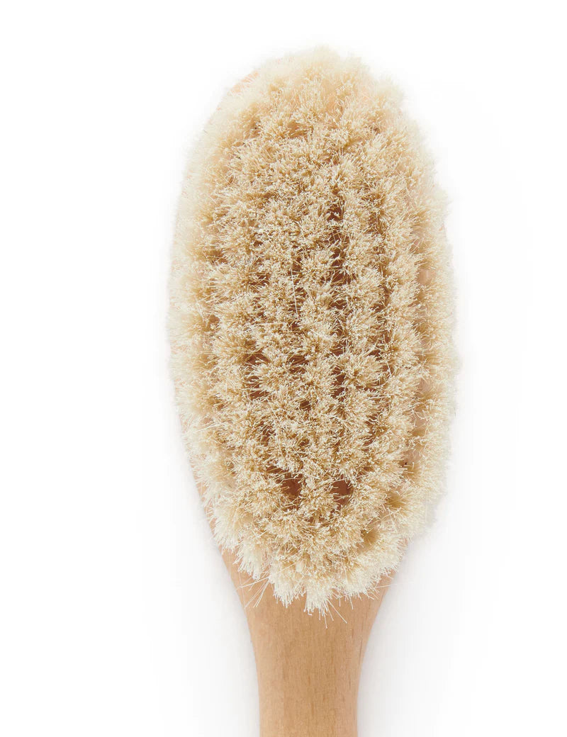 Pure Goat Hair Brush for Baby - Soft & Gentle Newborn Hair Care - Perfect for Sensitive Scalp & Delicate Skin - Ideal for Bath Time & Daily Grooming