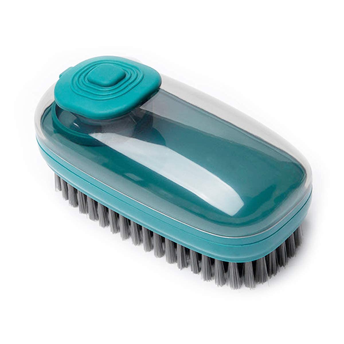 Leeonz Soap Dispenser Scrub Cleaning Brush - Multi-Purpose Household Cleaning Tool for Laundry, Clothes, Shoes, Bathroom, Kitchen, Tub, Shower, Sink & Carpet - Durable Green Scrubber for Deep Cleaning & Stain Removal - Perfect for Home, Office & Car Cleaning
