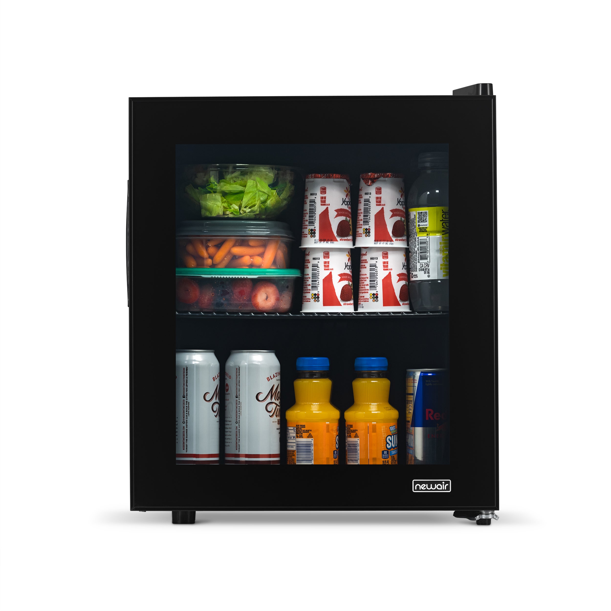 Newair® 60 Can Freestanding Black Beverage Refrigerator - Compact Mini Fridge for Beer, Soda & Wine Storage - Perfect for Home Bar, Office or Man Cave