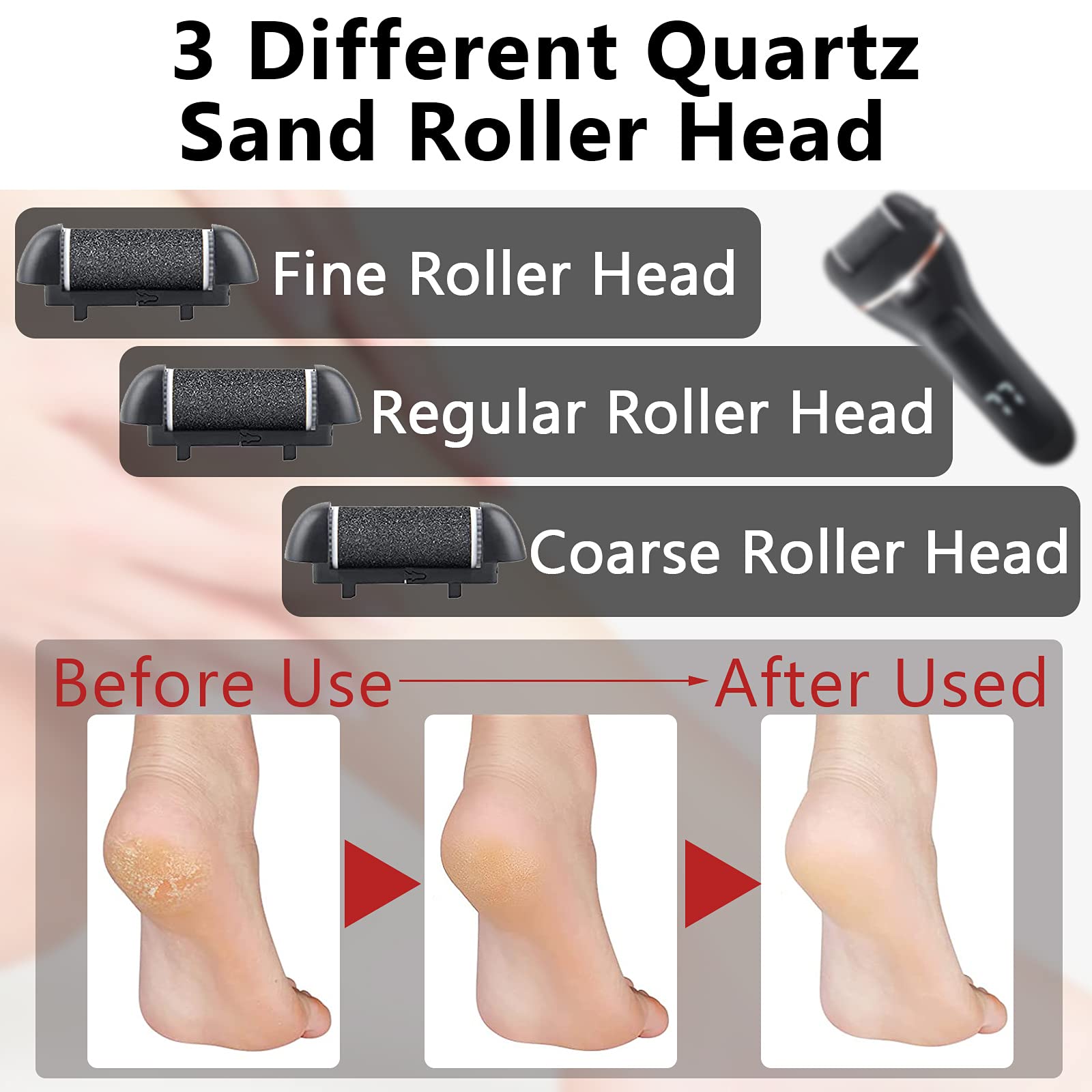 Professional Electric Callus Remover for Feet - Rechargeable Pedicure Kit with Foot Grinder & Scrubber for Dead Skin, Cracked Heels & Dry Feet | At-Home Spa Treatment, Pedicure Care & Foot Care Routine