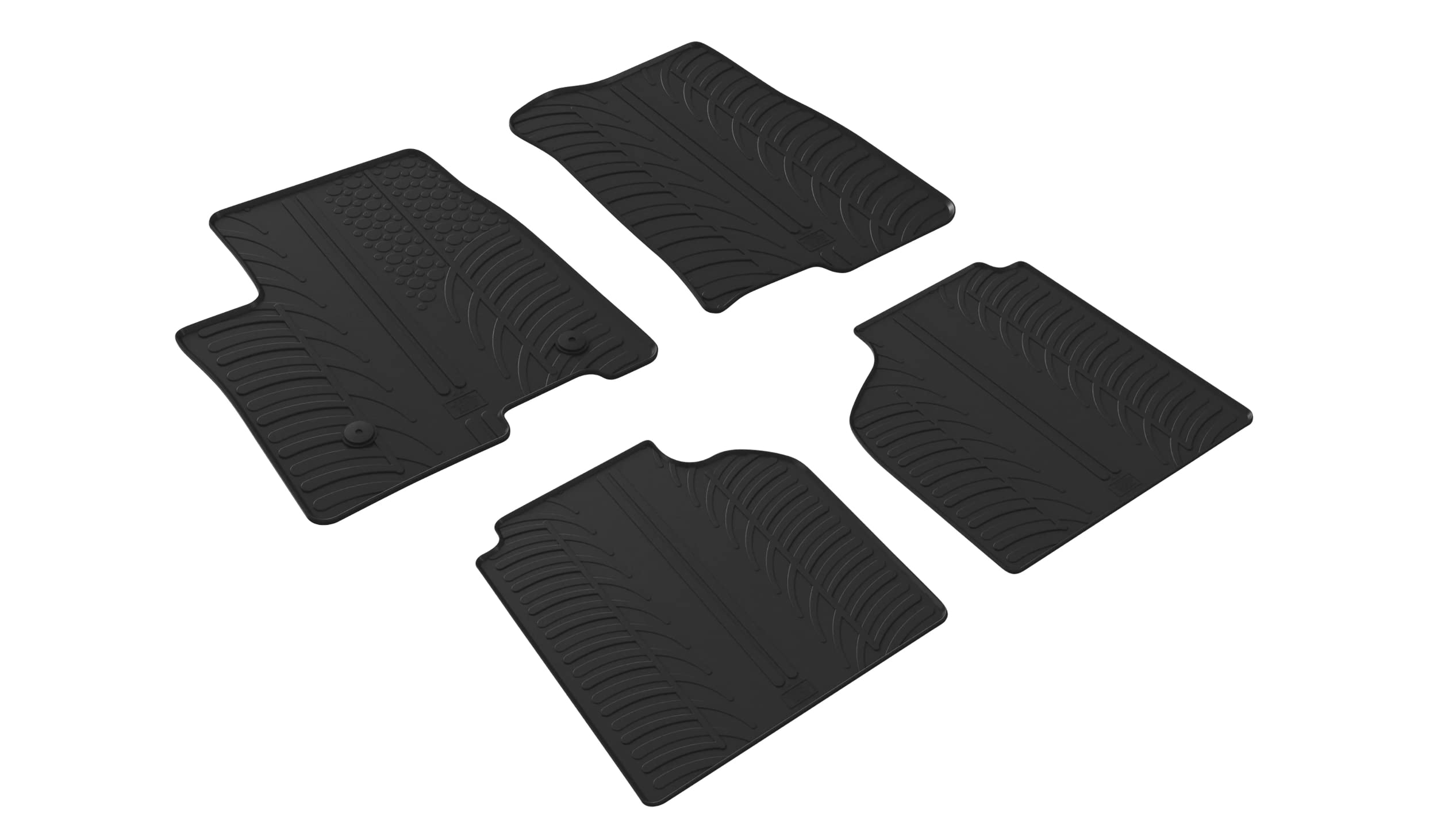 GledringUSA Custom Fit All-Weather Rubber Floor Mats for GMC Sierra/Sierra Denali 1500 Crew/Double Cab (2019-2021) - No Trimming Needed - Perfect for Off-Roading, Work & Family Protection