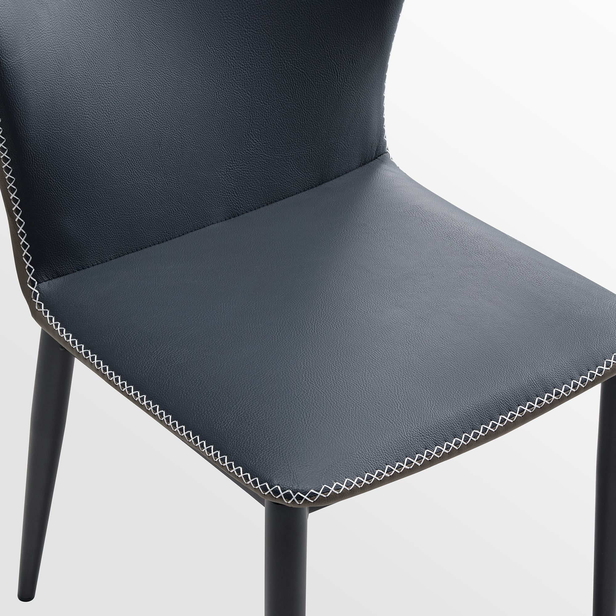 Elysian Upholstered Dining Chairs Set of 2 - Blue Velvet Side Chairs for Kitchen, Dining Room & Breakfast Nook - Comfortable Modern Accent Chairs