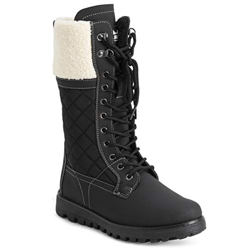 Black/Beige Shearling