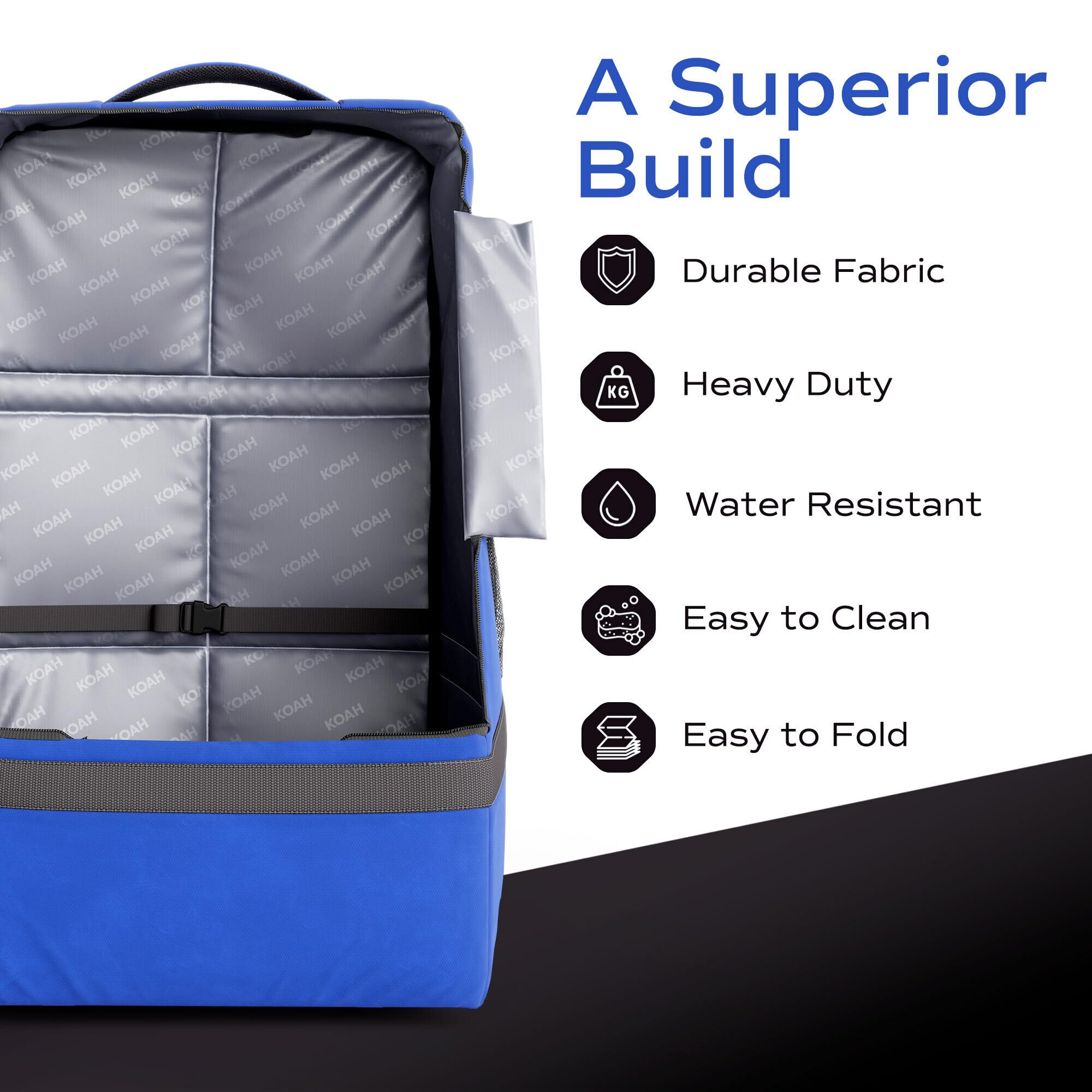 Koah Padded Car Seat Travel Backpack for Airplane & Air Travel - Durable Gate Check Bag with Padded Shoulder Strap - Perfect for Family Vacations & Airport Security