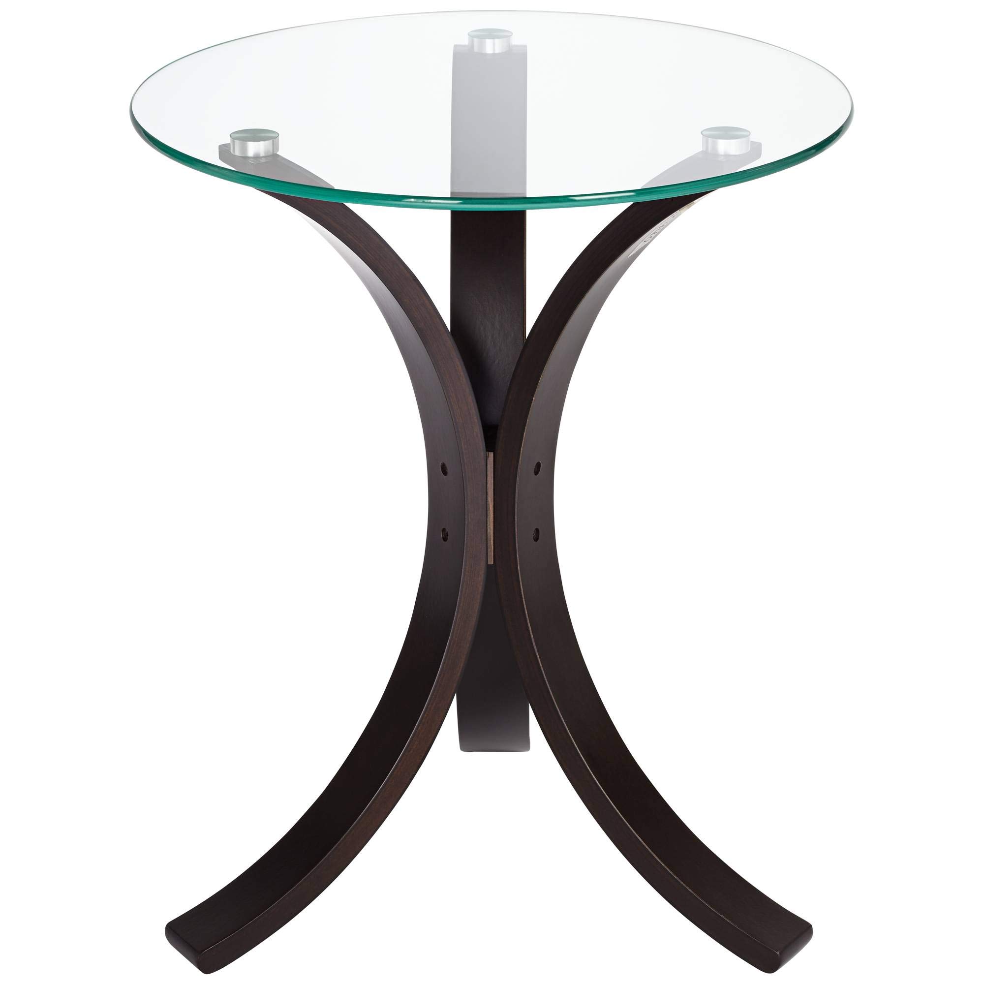 Studio 55D Niles Modern Bent Wood Round Accent Table - 17.75