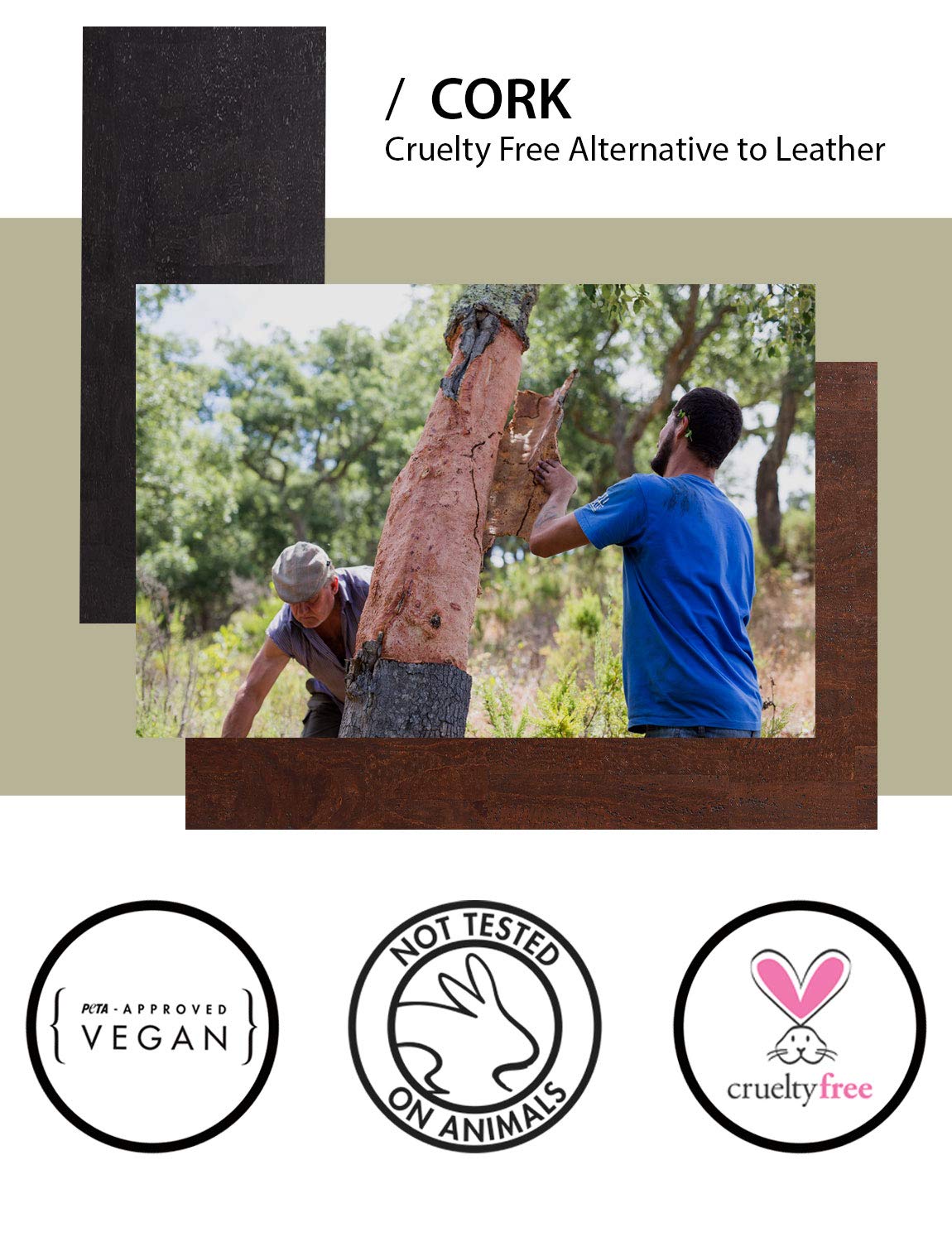 RFID Blocking Cork Long Wallet for Women – Vegan Leather Clutch Purse – Cruelty Free & Eco Friendly – Perfect for Travel, Shopping & Everyday Use