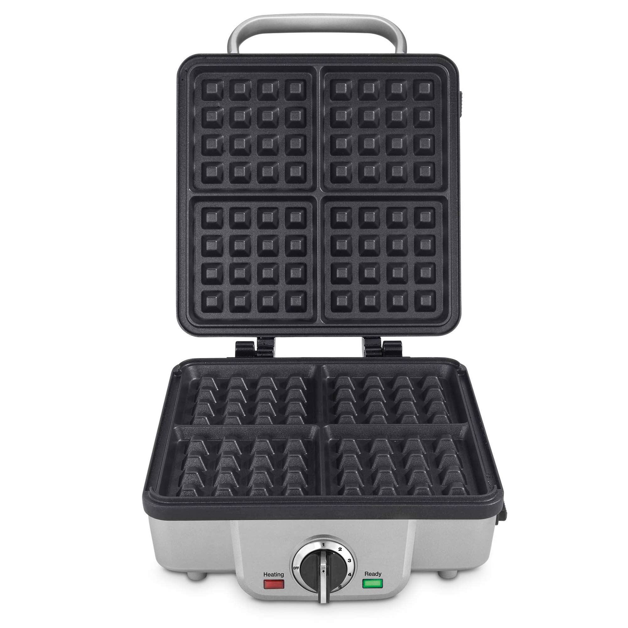 Cuisinart WAF-350C Belgian Waffle Maker with Pancake Plates - Non-Stick Removable Plates, Silver - Perfect for Breakfast, Brunch & Family Gatherings