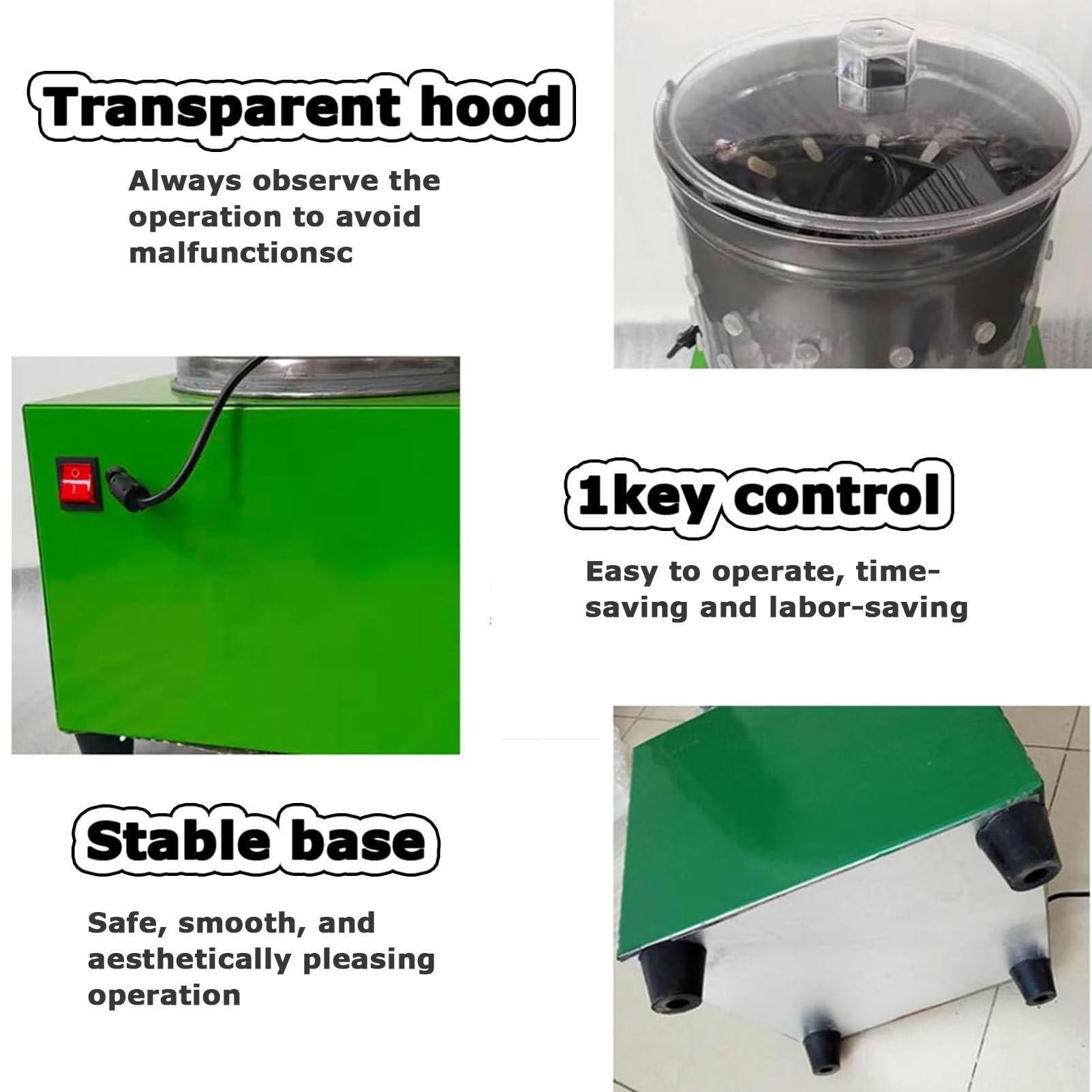 Stainless Steel 60W Electric Chicken Plucker Machine - Quick Feather Removal for Poultry, Duck, Turkey & Quail | Perfect for Home Butchering & Small Farm Use