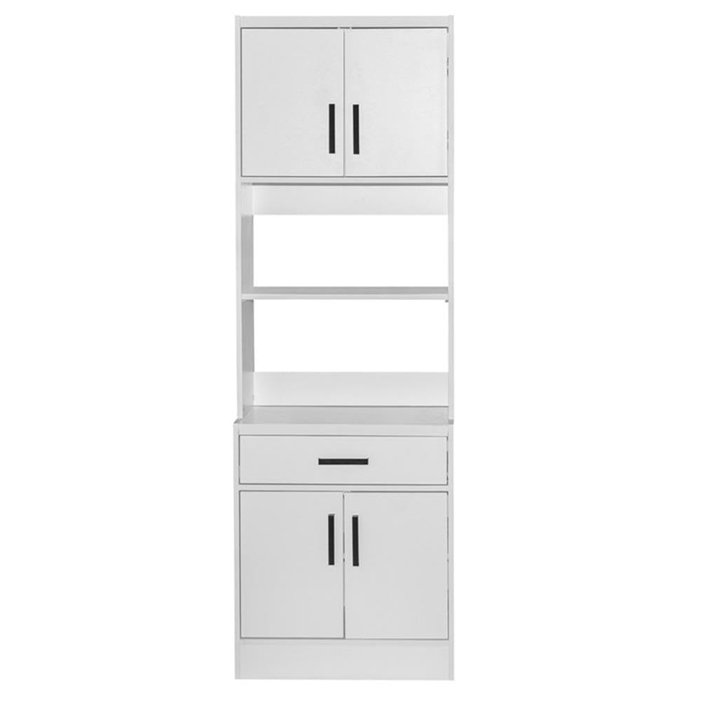 Better Home Products Shelby Tall Wooden Kitchen Pantry in White - Spacious Storage Cabinet for Kitchen, Dining Room & Pantry Organization