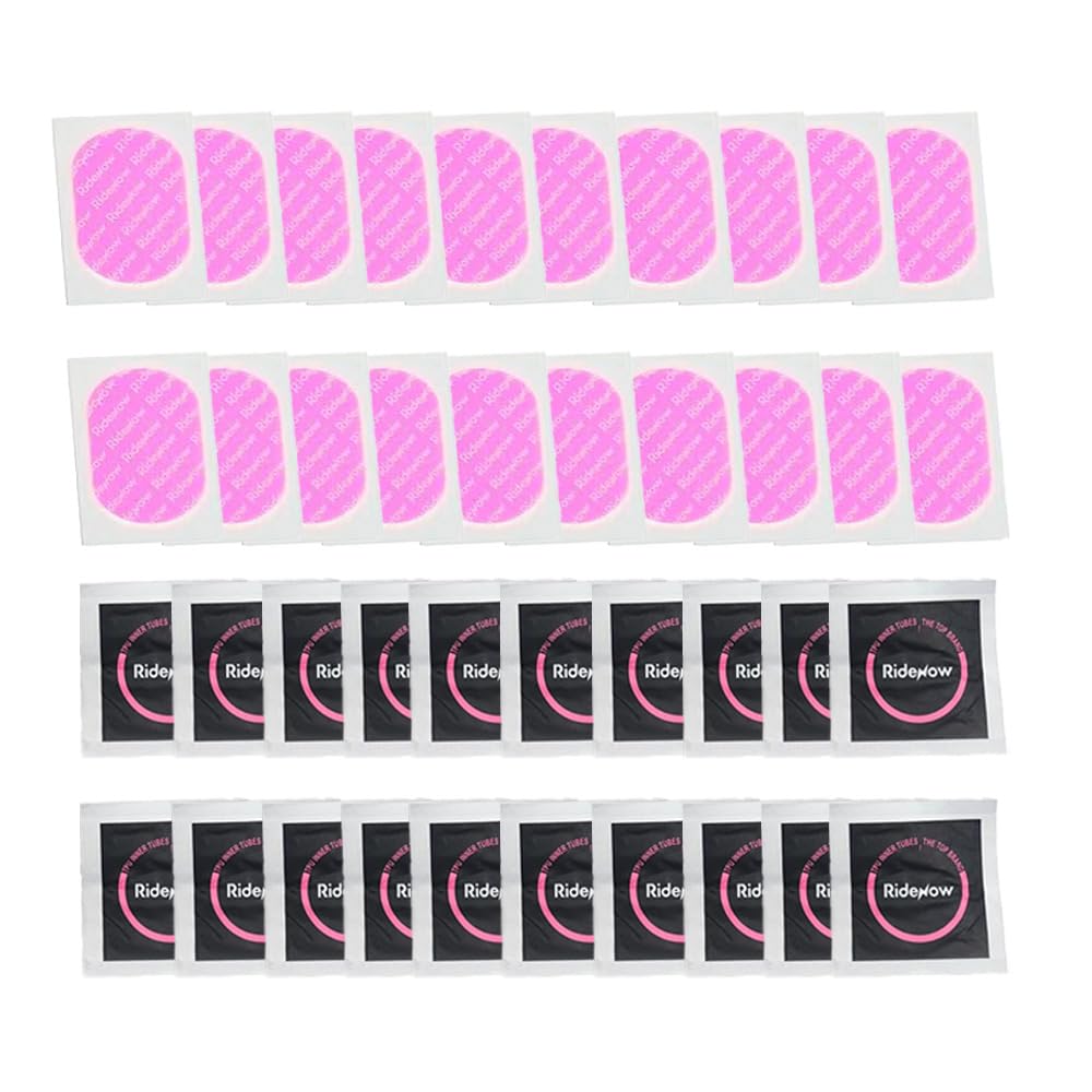 **Inkesky RIDENOWTECH TPU Glueless Repair Patch Kit for Bike Tires - 10-Pack (20 Patches & Wipes) - Quick Fix for Flat Tires on Bicycles, Motorcycles & Scooters**