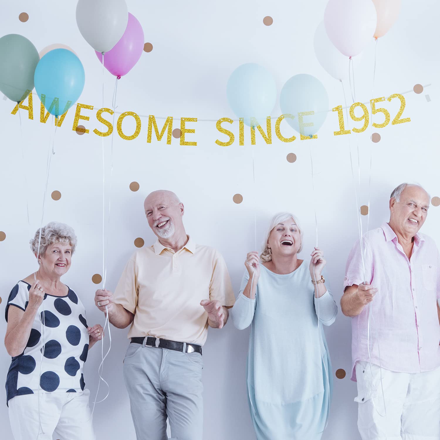 Happy 73rd Birthday Banner - Gold Glitter '73 Seventy Three Years Old' Party Decor (Pre-Strung) for Men & Women - Perfect for Anniversary Celebrations, Retirement Parties & Milestone Birthday Decorations