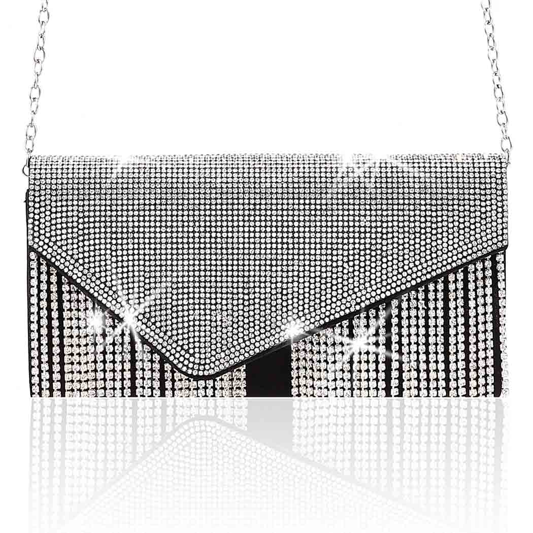 Yokawe Rhinestone Crystal Clutch Purse for Women - Sparkling Evening Bag with Tassel for Wedding, Prom, Club & Party | Elegant Crossbody Handbag for Special Occasions & Night Out