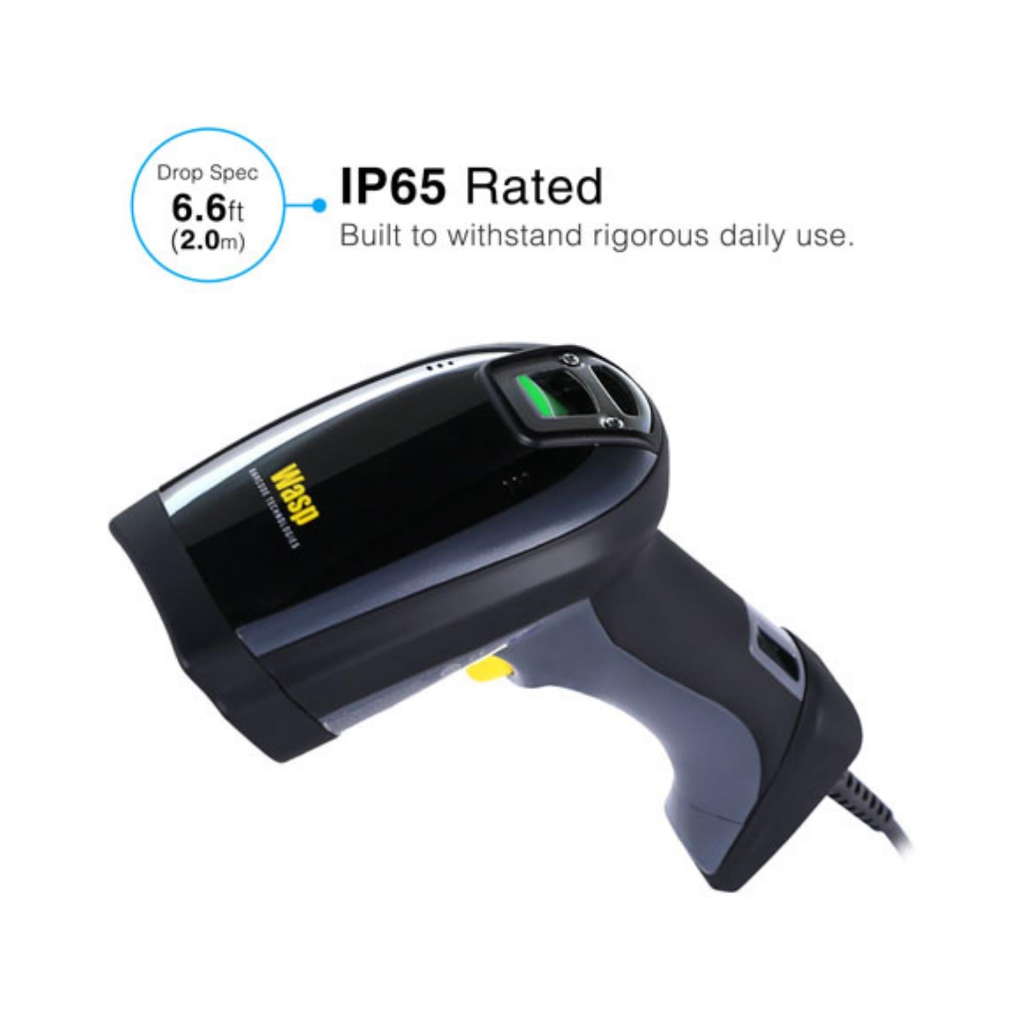 Wasp WDI7500 Industrial 1D/2D Barcode Scanner - High-Speed Wireless Bluetooth Barcode Reader for Warehouse, Retail & Logistics | Durable Handheld Scanner for Inventory Management & Shipping