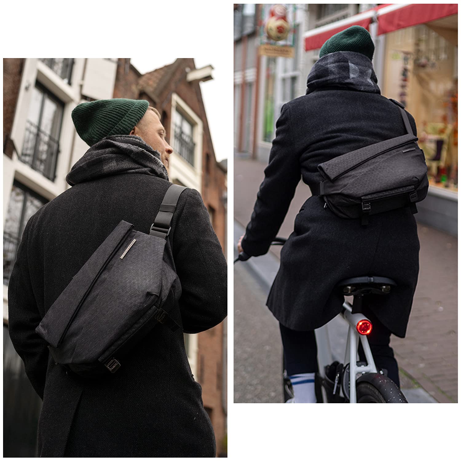 NIID R1+F4 Sling Bag for Men - Waterproof Crossbody Shoulder Backpack, Stylish Chest Bag with Multiple Pockets - Perfect for Travel, Gym, Hiking & Everyday Use
