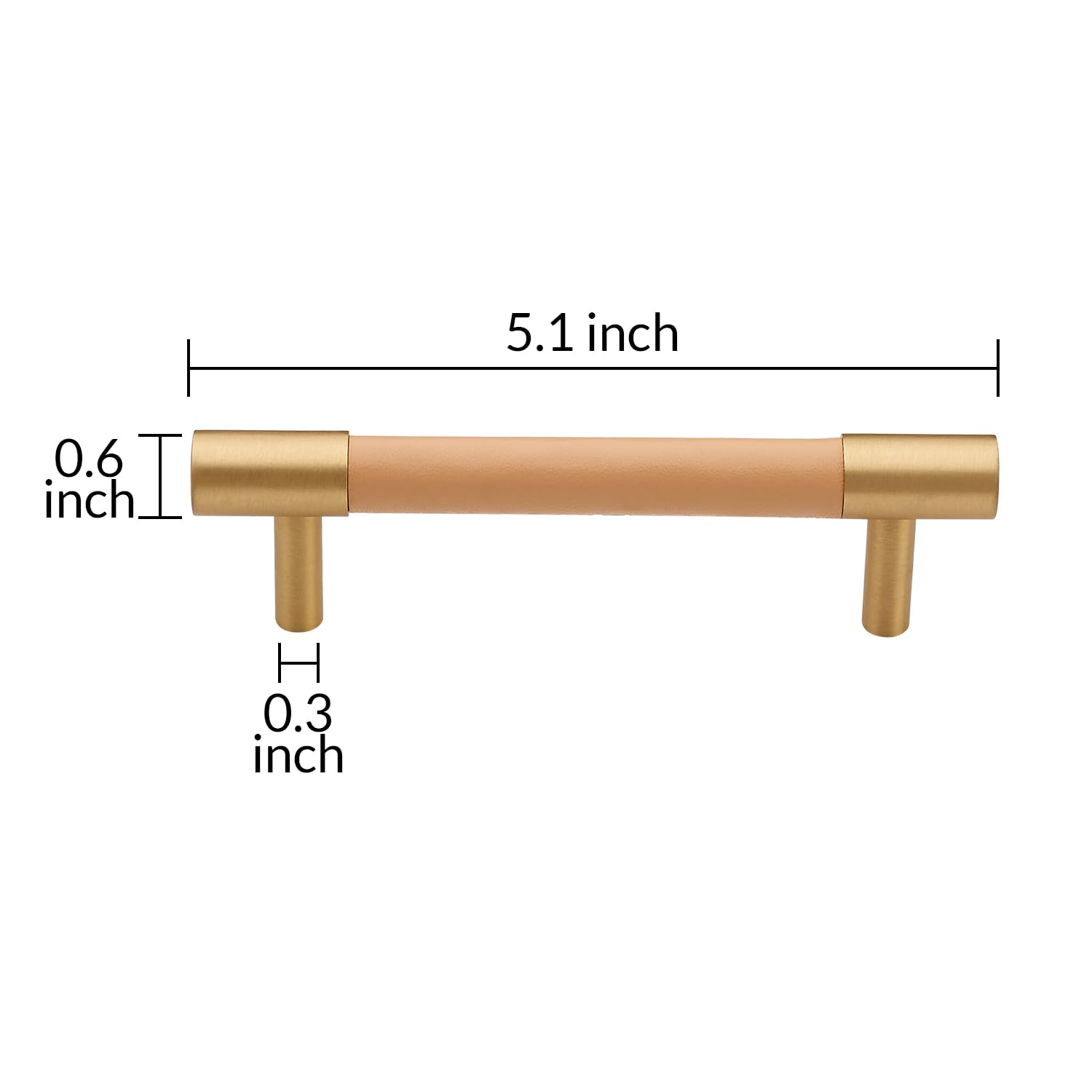 4 Pack 5 Inch Barn Door Handles - Heavy Duty Sliding Door Pulls for Cabinet, Drawer, Kitchen & Bathroom - Beige Matte Finish Hardware - Perfect for Farmhouse, Rustic & Modern Home Decor
