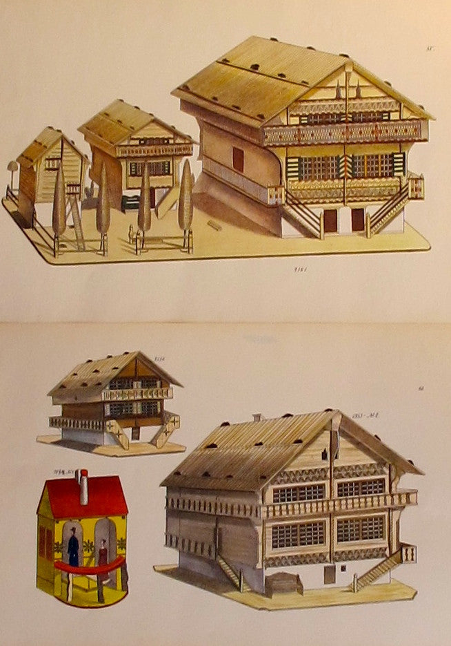 1870s Original Toy and Dollhouse Design Plans - Set of 2 Vintage Blueprints | Perfect for Antique Collectors, Historical Restoration, and DIY Miniature Projects