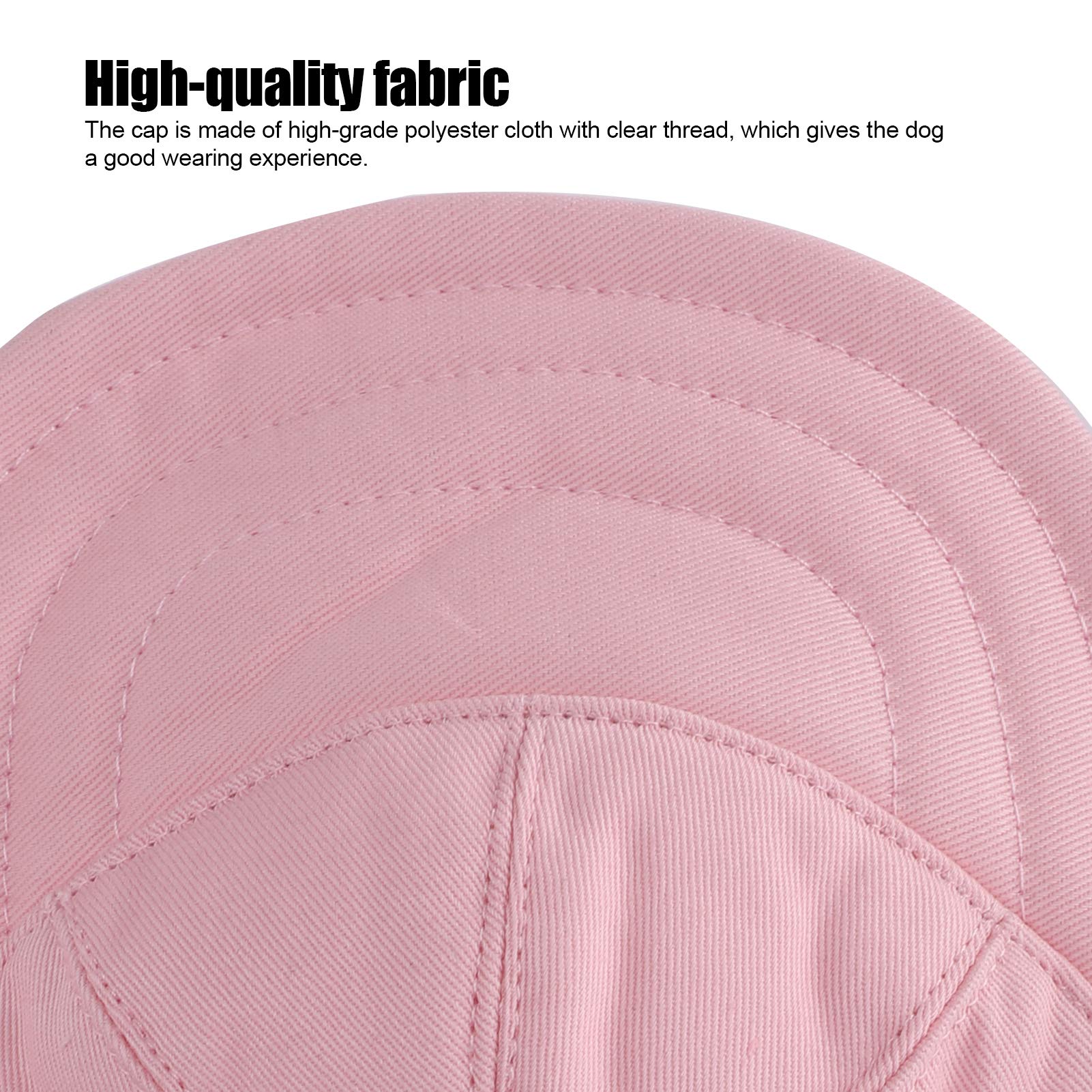 **Zerodis Adjustable Dog Baseball Cap with Ear Holes - Sun Protection Visor Hat for Small Dogs & Puppies - Perfect for Outdoor Sports, Walks, and Beach Trips**